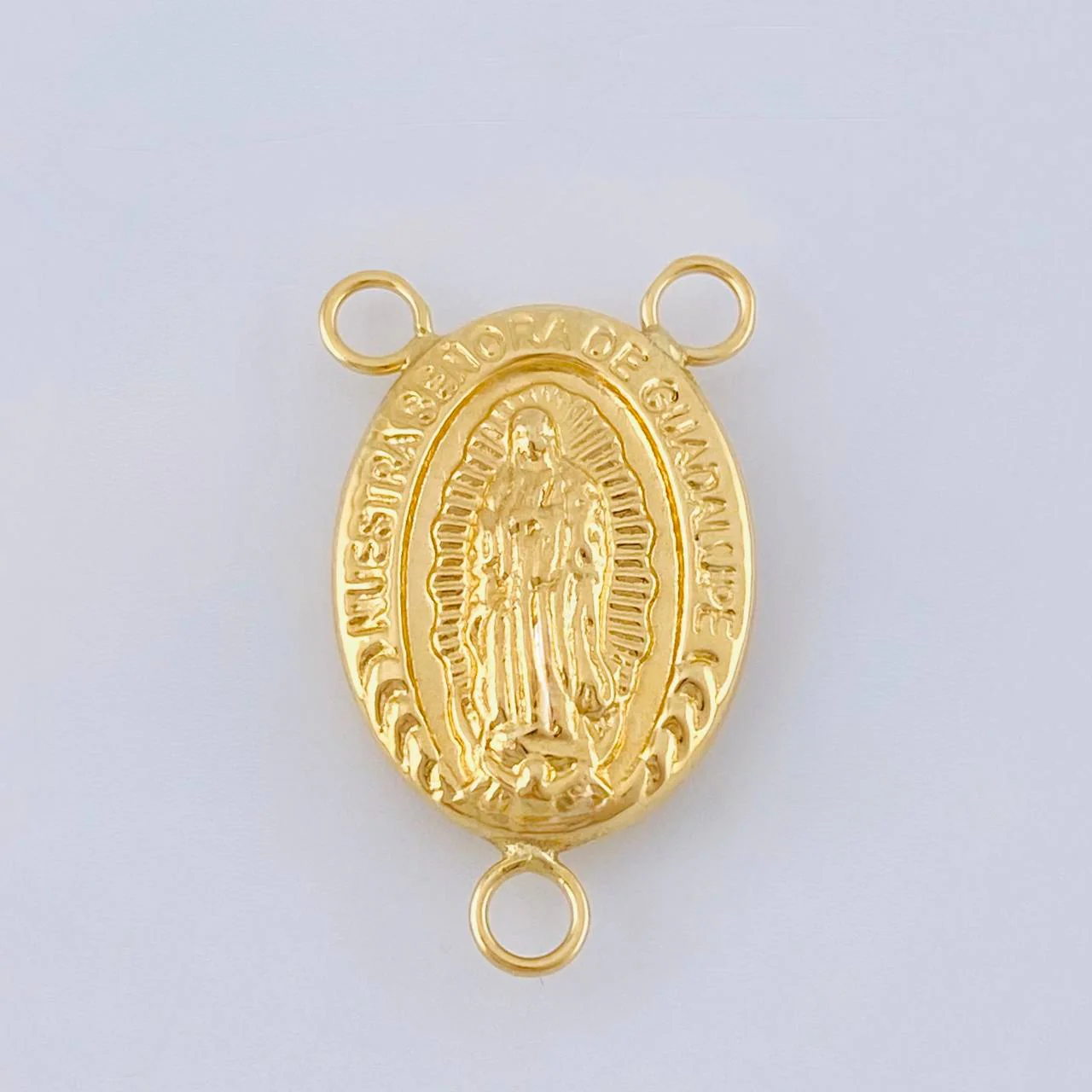 Herraje Crucero Virgen De Guadalupe 1.1 g / 3/4 in Oro Amarillo 18K - Image 3