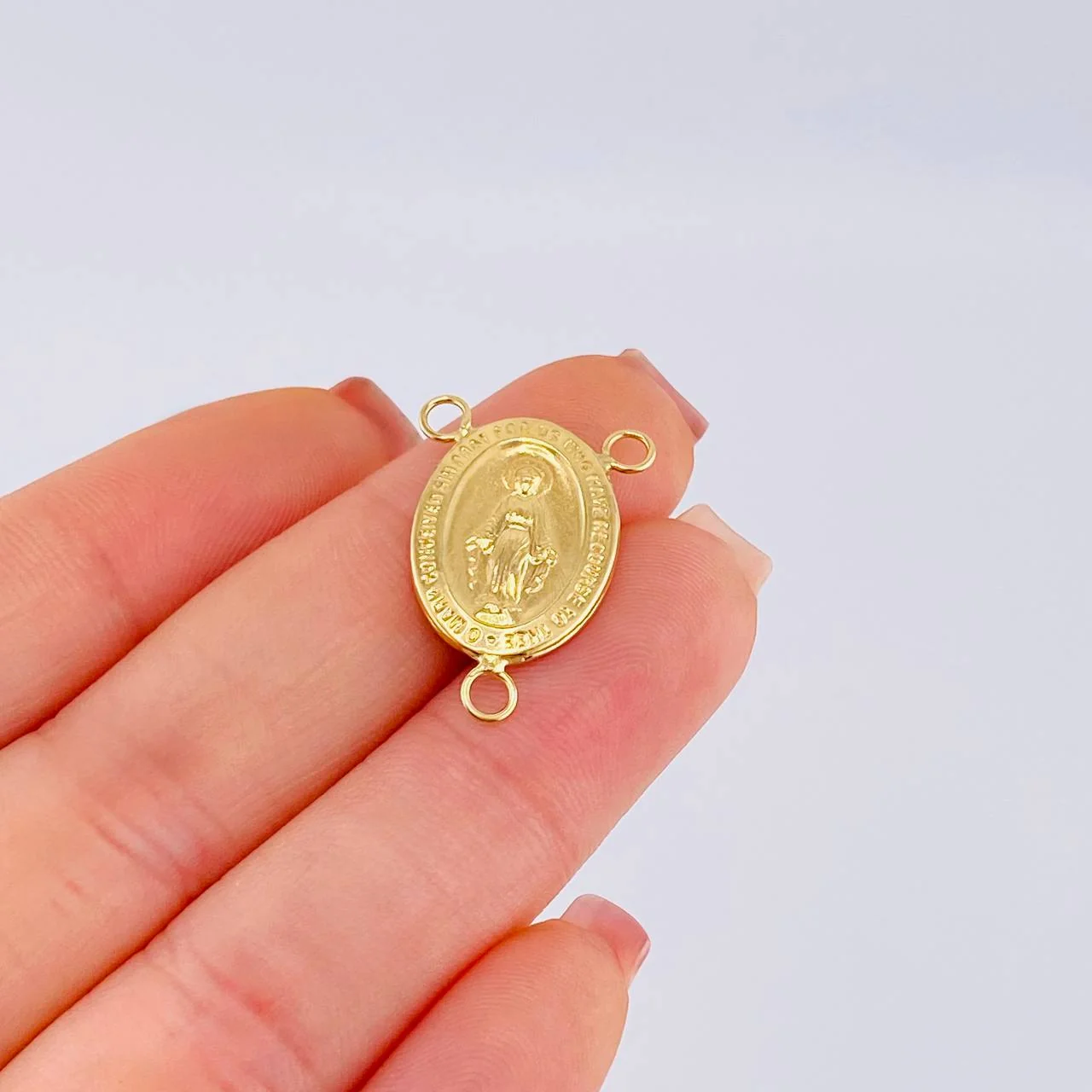 Herraje Crucero Virgen De La Milagrosa Marco 1.15 g / 1 in Oro Amarillo 18K - Image 4