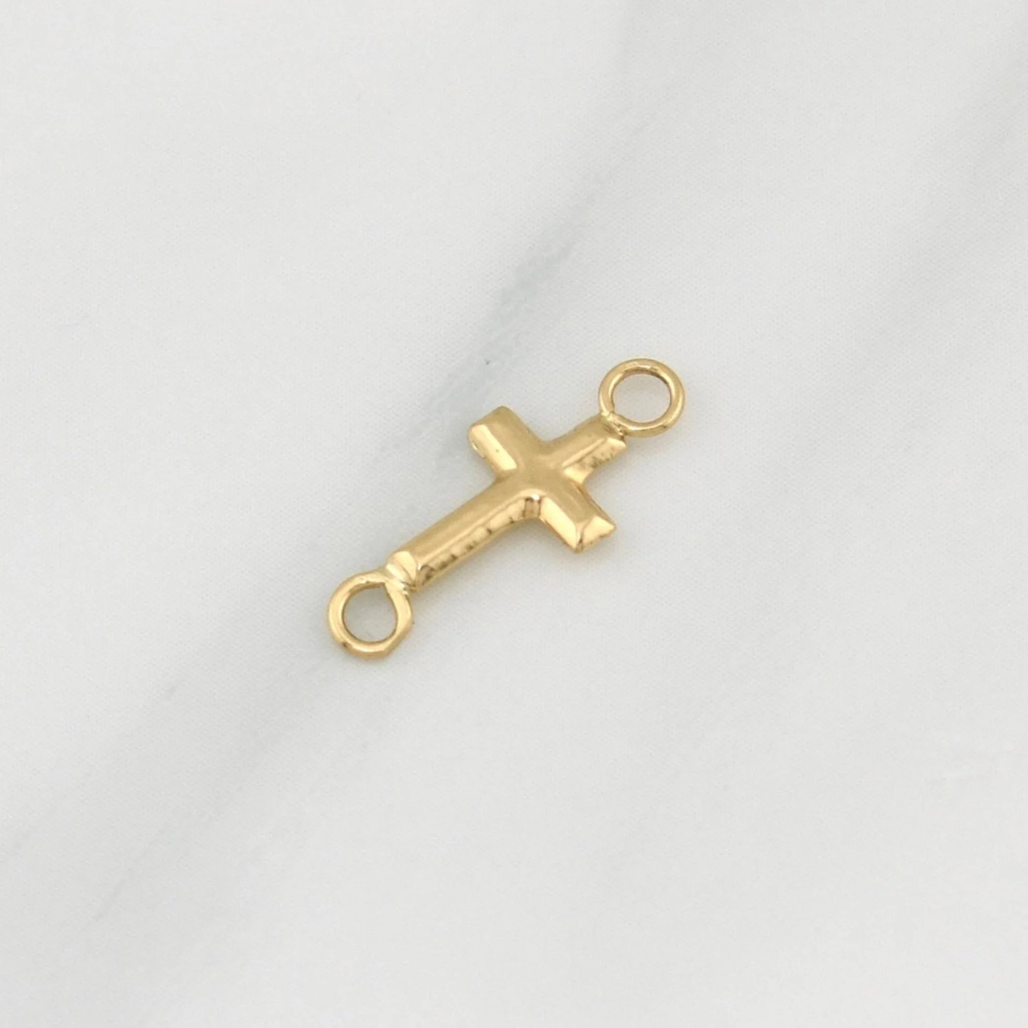 Herraje Cruz 0.15gr / 1/2 in / Oro Amarillo 18K ! - Image 2