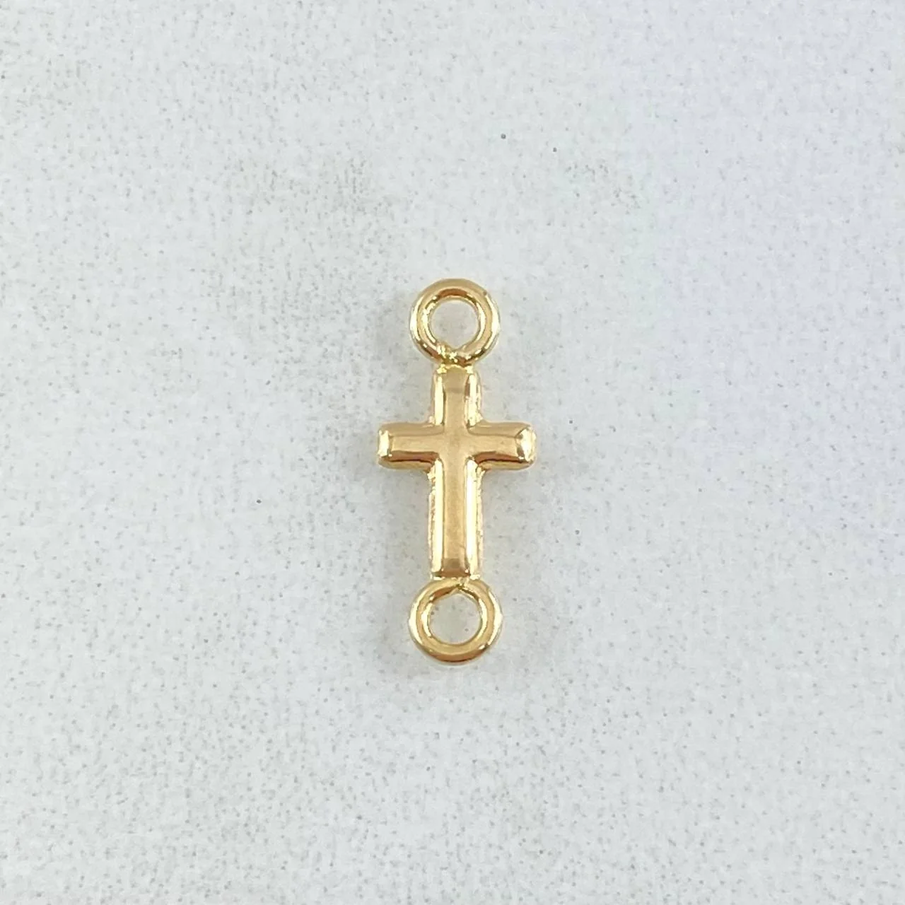 Herraje Cruz Lisa 0.2 g / 1/2 in Oro Amarillo 18K