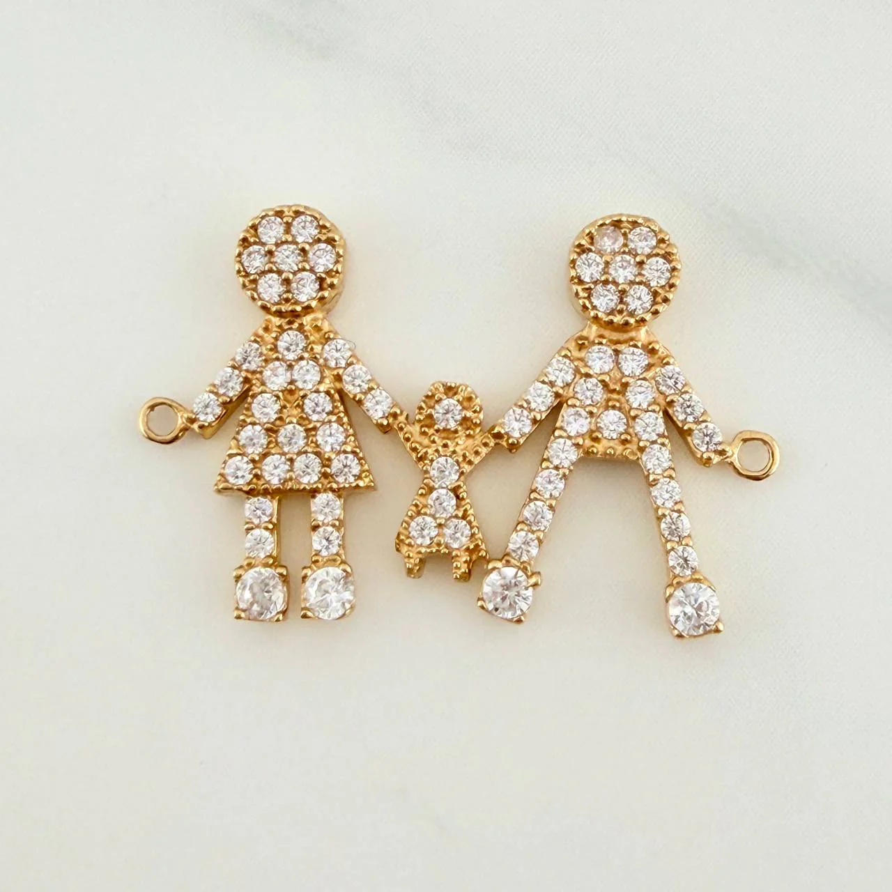 Herraje Familia De Tres 1.6gr / 3/4 in / Oro Amarillo 18K %