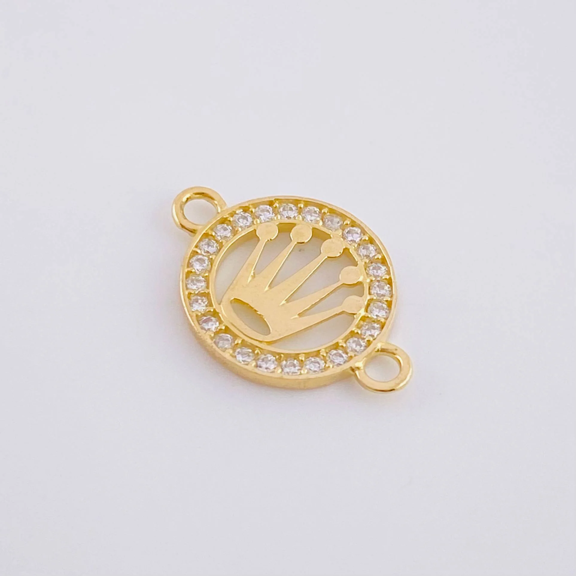 Herraje Medalla Corona 0.65 g / 1/2 in Oro Amarillo 18K - Image 2