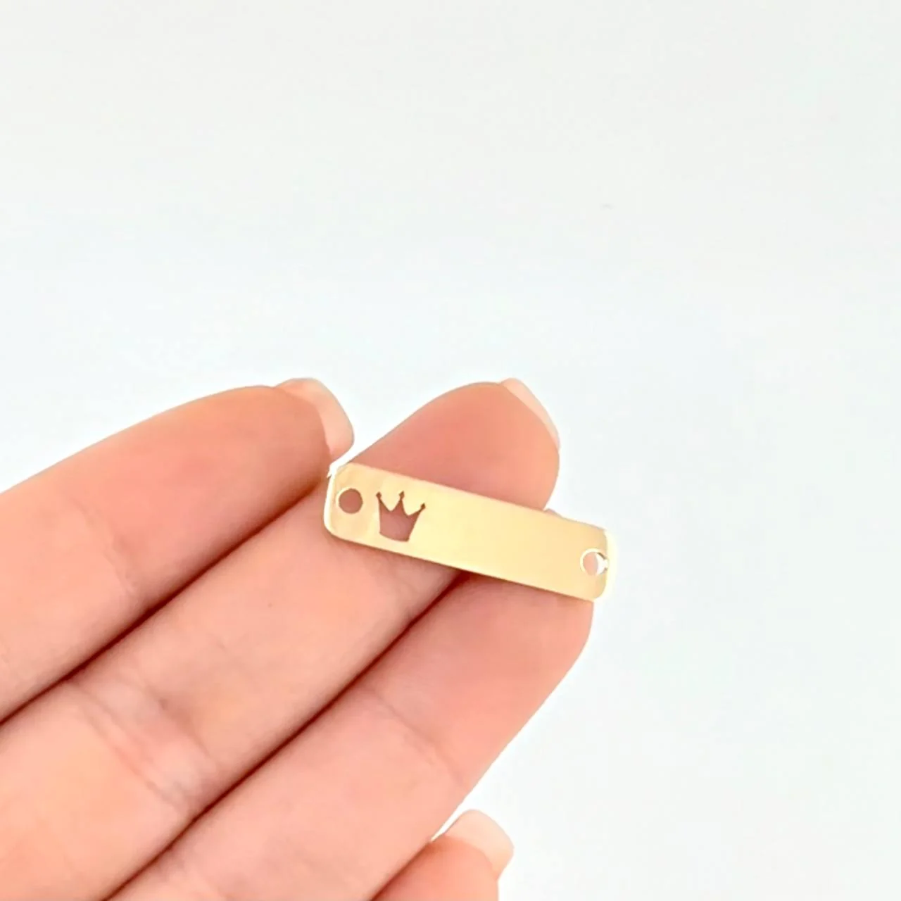 Herraje Placa Corona 0.7 g / 1 in Oro Amarillo 18K - Image 4