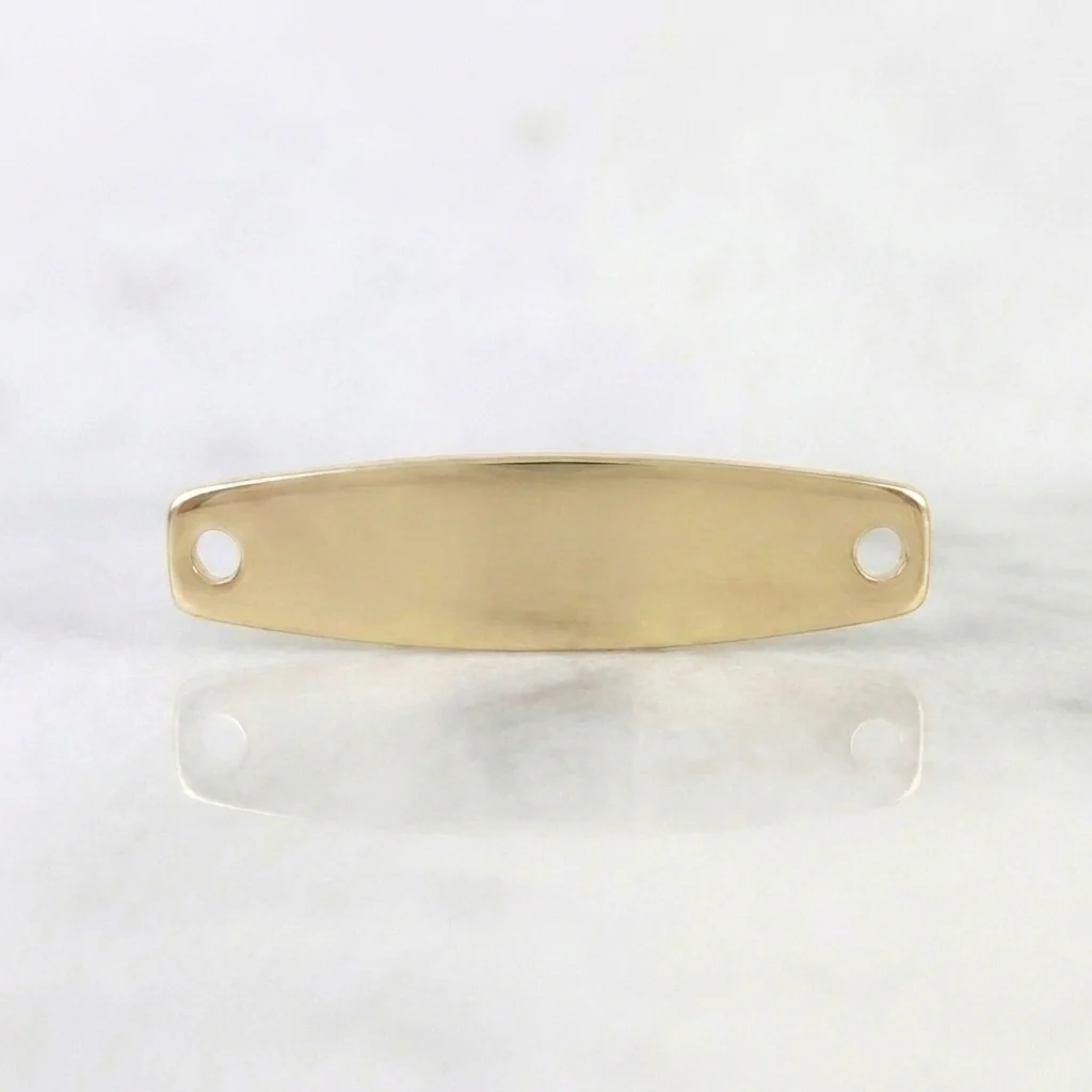 Herraje Placa Hexagonal 0.7gr / 1 1/4 in / Oro Amarillo 18K