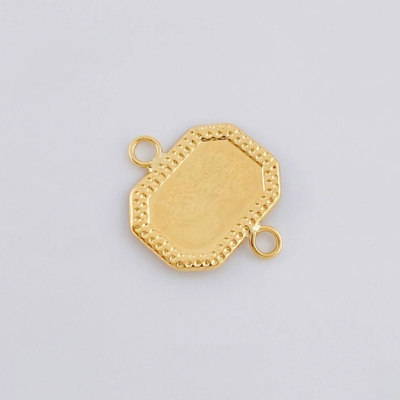 Herraje Placa Marco Bordeado 0.5 g / 3/4 in Oro Amarillo 18K - Image 4