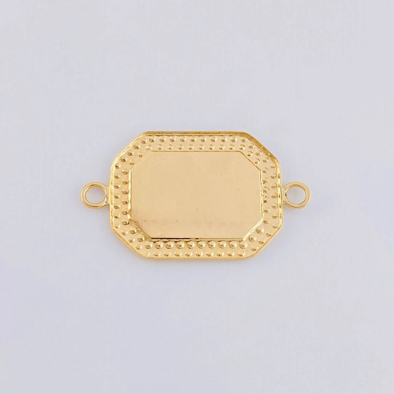 Herraje Placa Marco Bordeado 0.6 g / 3/4 in Oro Amarillo 18K - Image 3