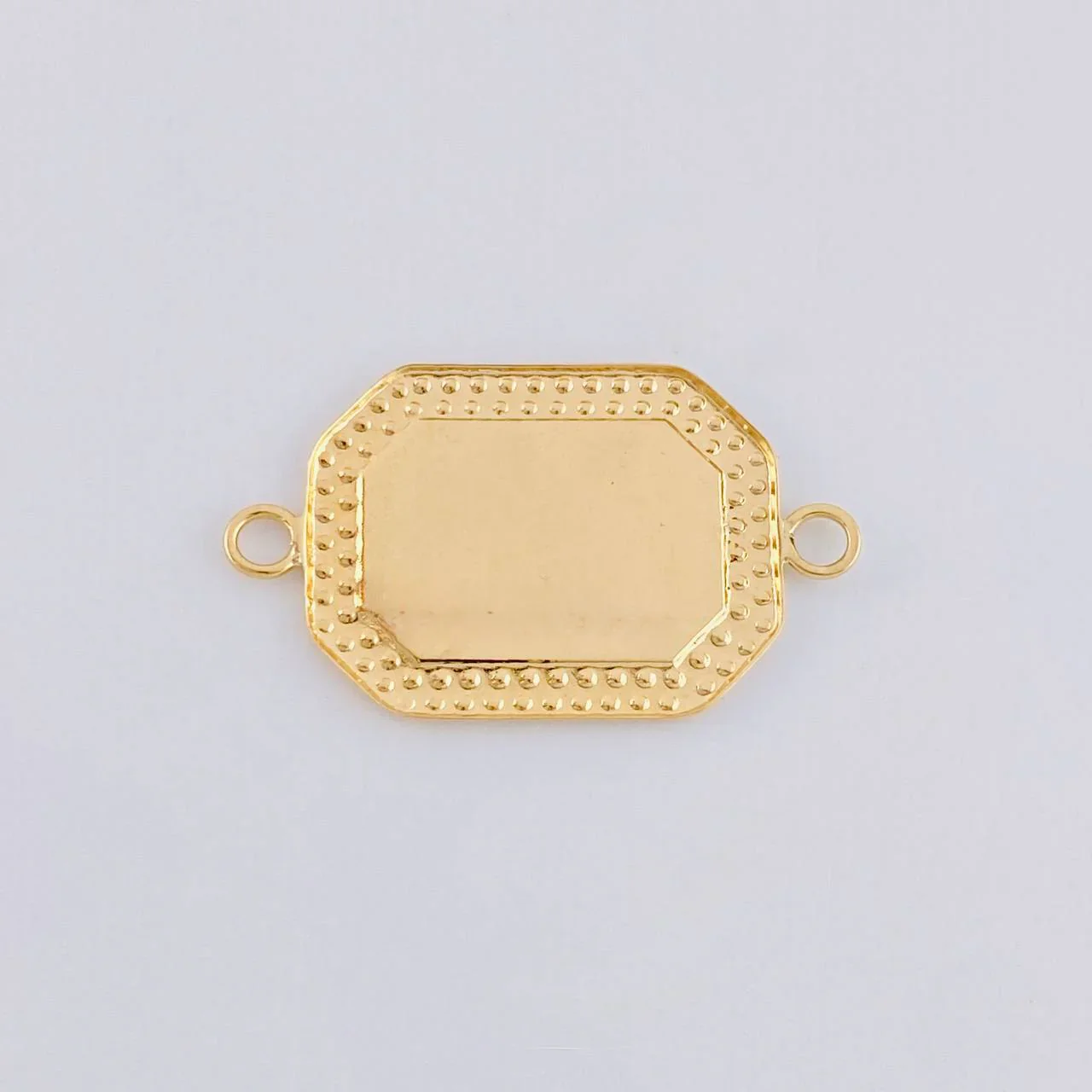 Herraje Placa Marco Bordeado 0.6 g / 3/4 in Oro Amarillo 18K - Image 3
