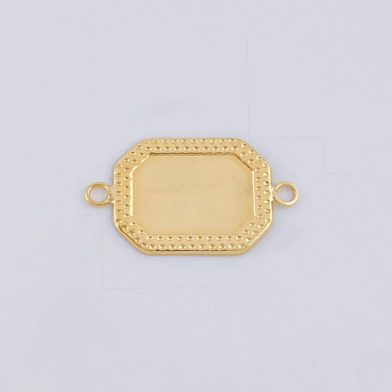 Herraje Placa Marco Bordeado 0.65 g / 3/4 in Oro Amarillo 18K