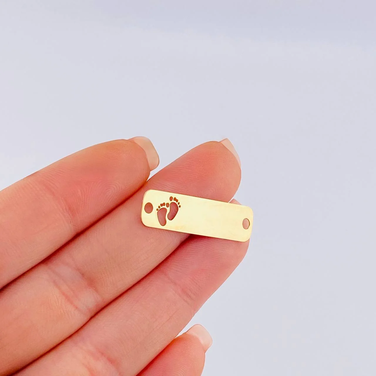 Herraje Placa Pies 0.85 g / 1 in Oro Amarillo 18K - Image 3