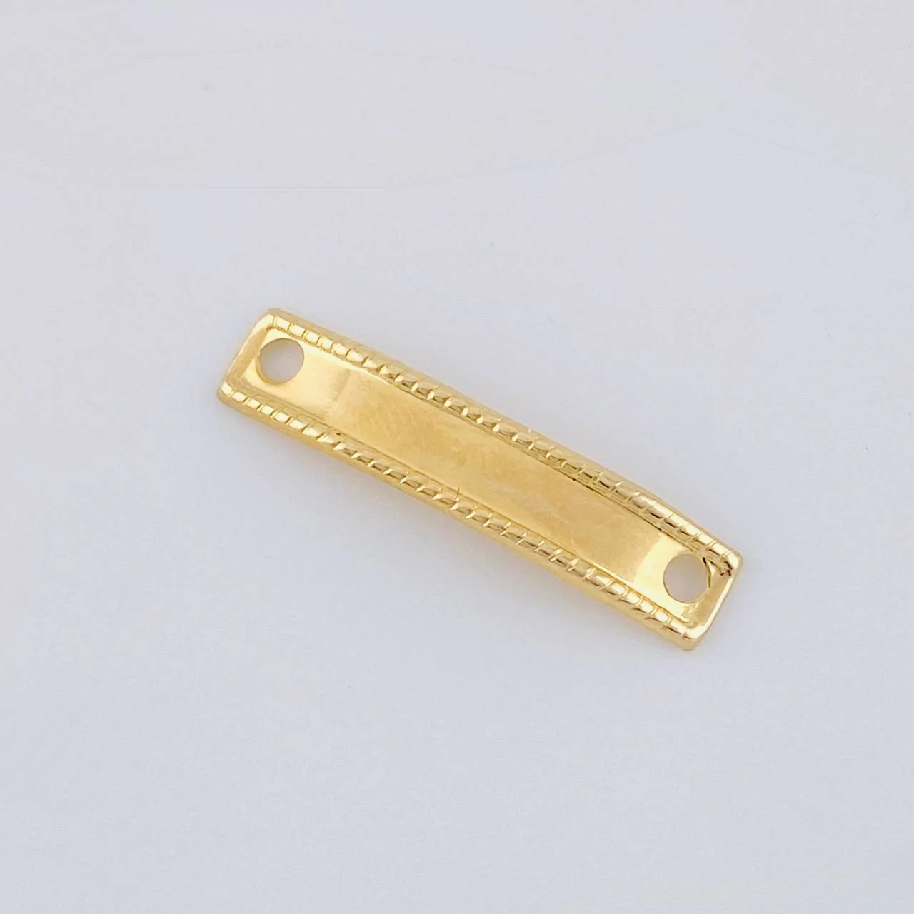 Herraje Placa Rectangular Bordeada 0.2 g / 3/4 in Oro Amarillo 18K - Image 4