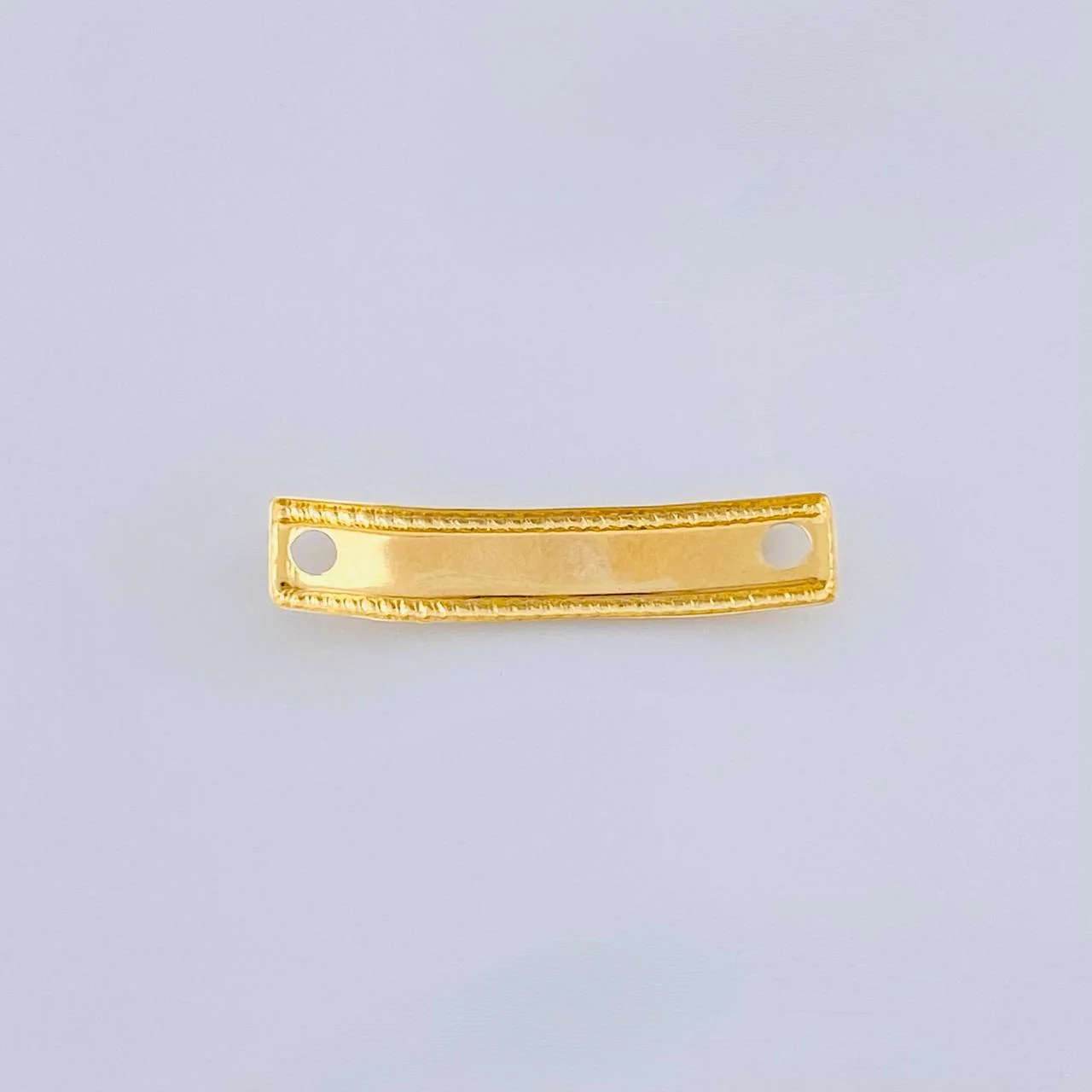 Herraje Placa Rectangular Bordeada 0.2 g / 3/4 in Oro Amarillo 18K - Image 5