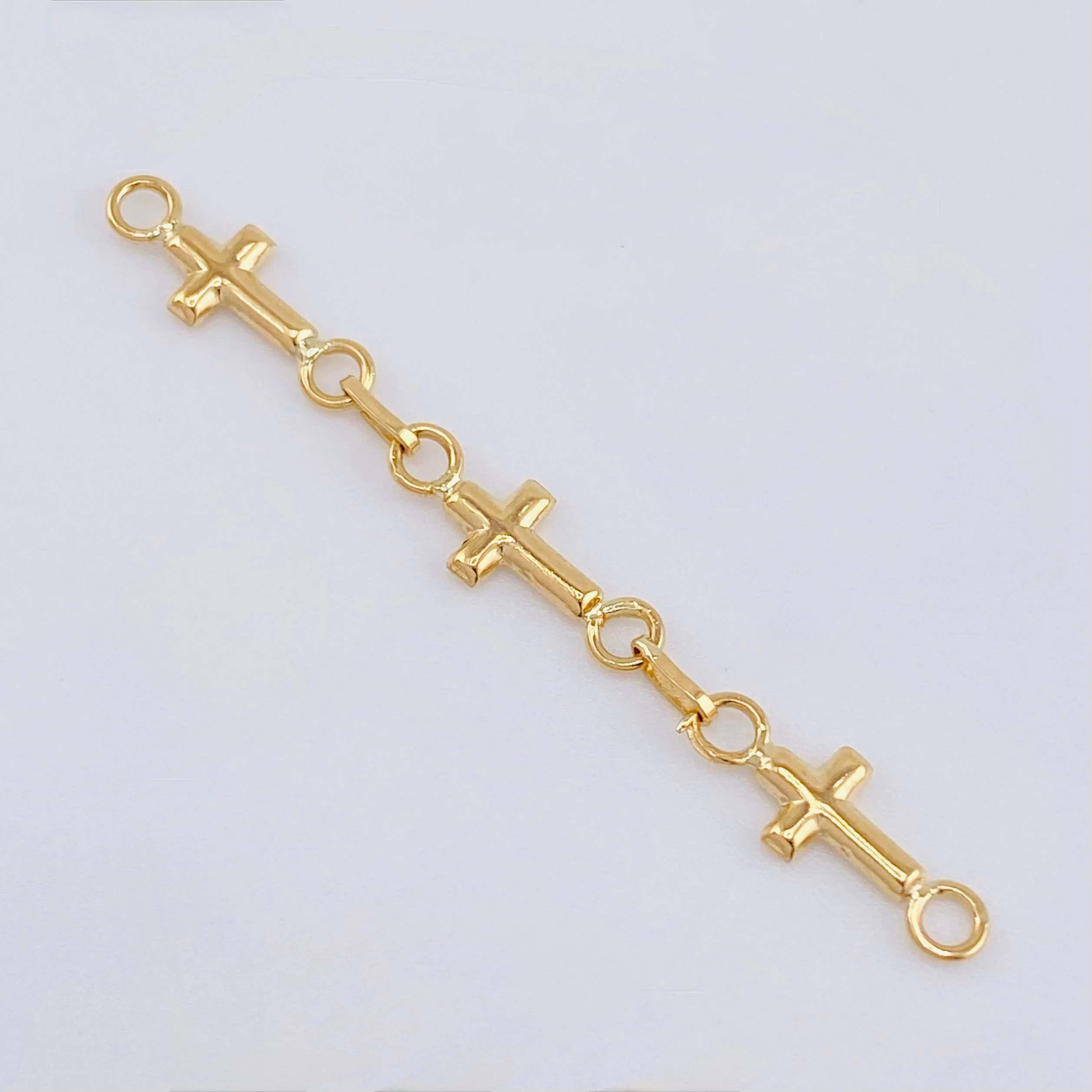 Herraje Retazo Cruz 0.7 g / 1 3/4 in Oro Amarillo 18K - Image 2
