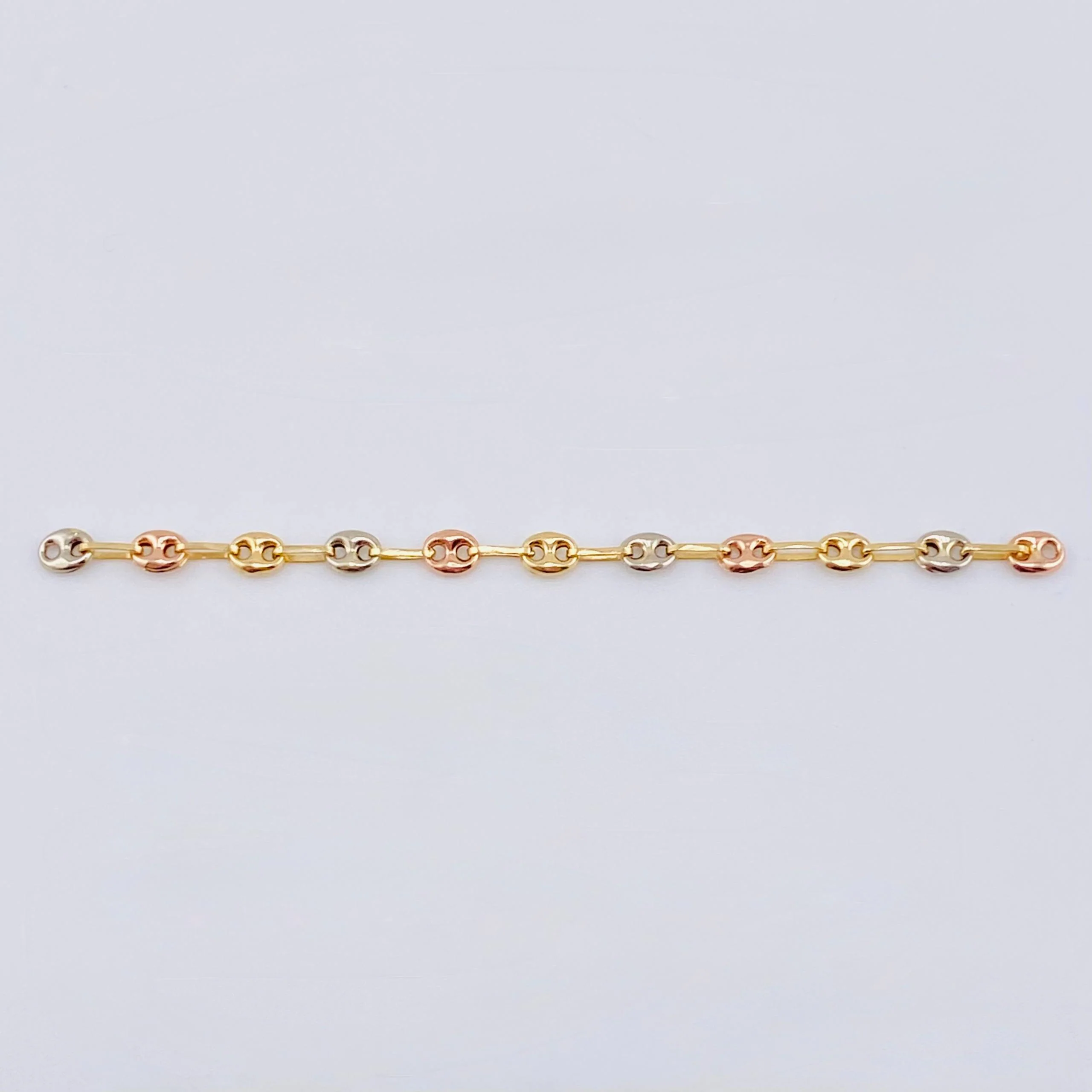 Herraje Retazo GC 11 Eslabones 0.7gr / 2 3/4 in / 3.25mm Tres Oros 18K