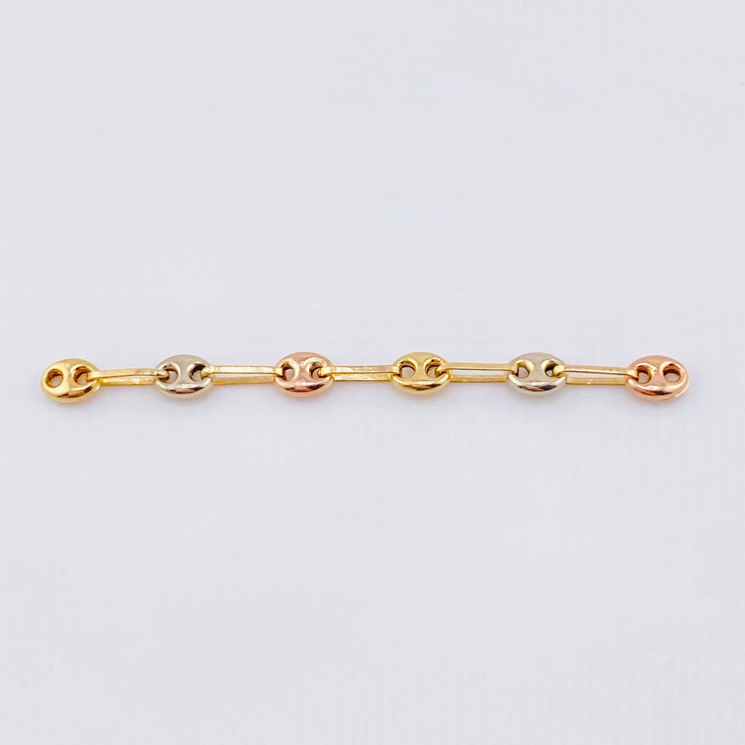 Herraje Retazo GC 6 Eslabones 0.45gr / 1 3/4 in / 3.35mm Tres Oros 18K ©