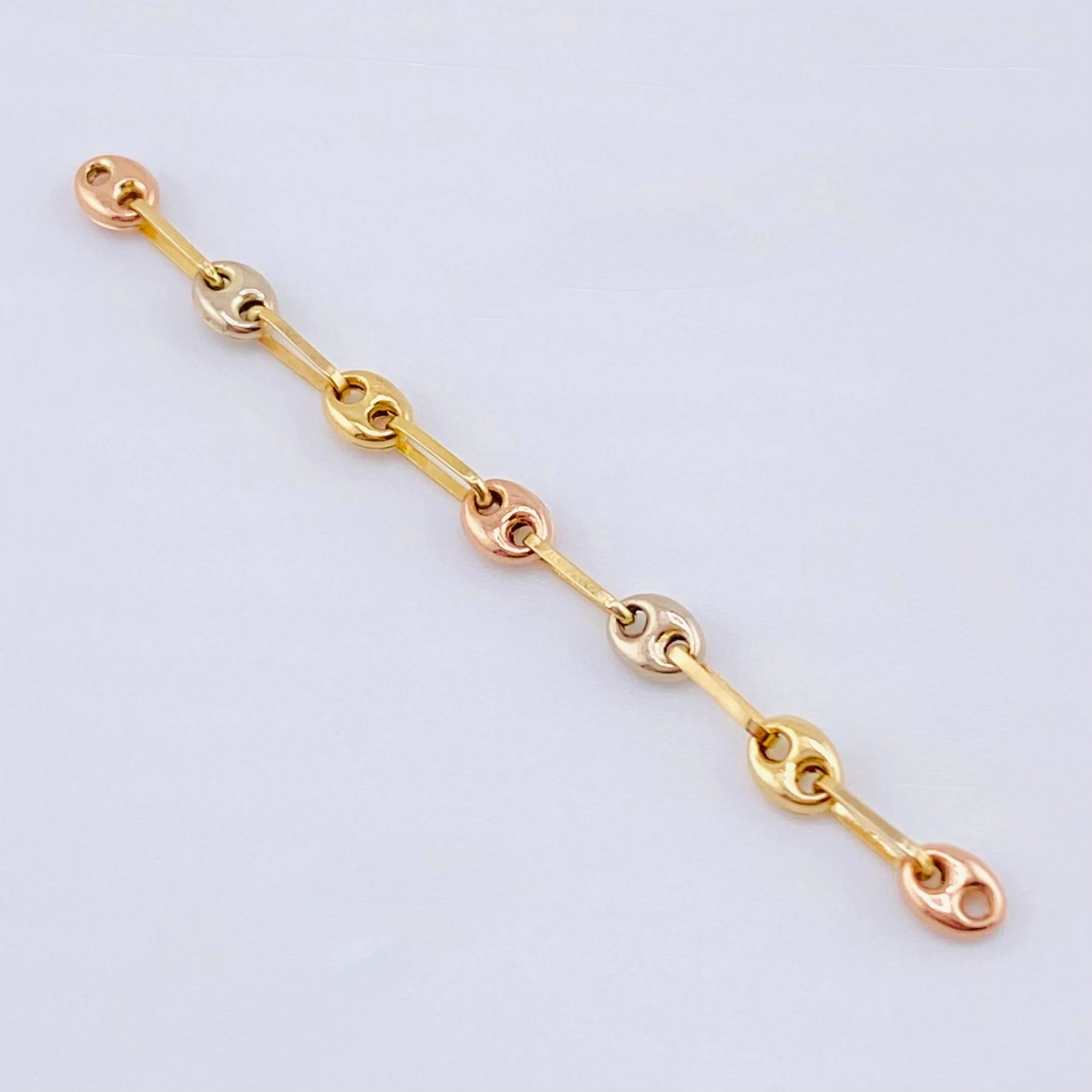 Herraje Retazo GC 7 Eslabones 0.45gr / 1 3/4 in / 3.4mm Tres Oros 18K - Image 2