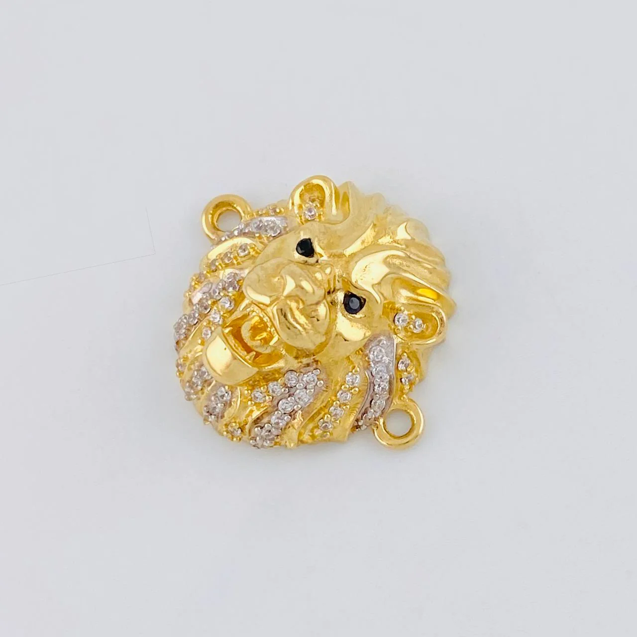 Herraje Rostro León 4.7 g / 1 in Dos Oros Amarillo Blanco 18K - Image 2