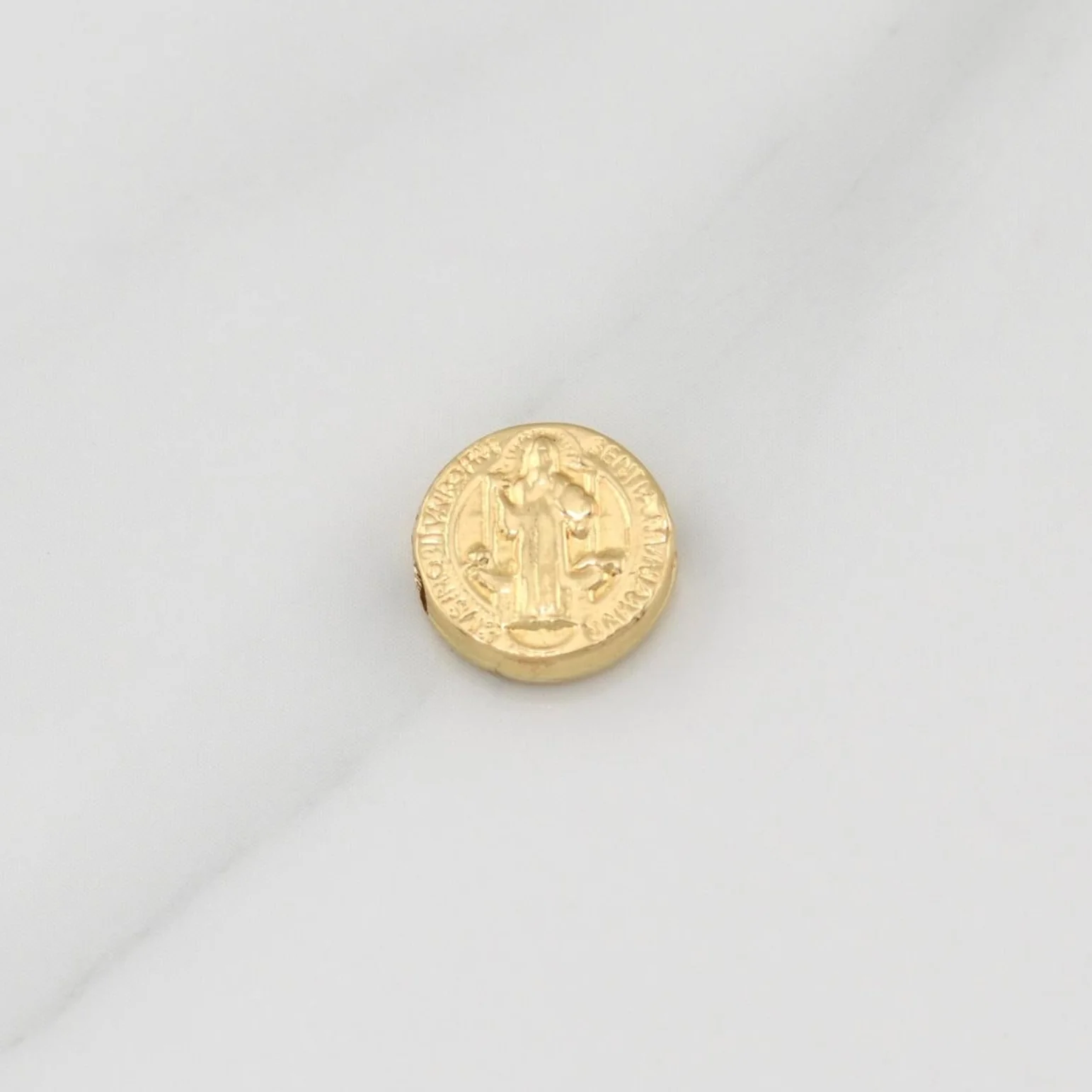 Herraje San Benito 0.5gr / 1/2 in / Oro Amarillo 18K ! - Image 2