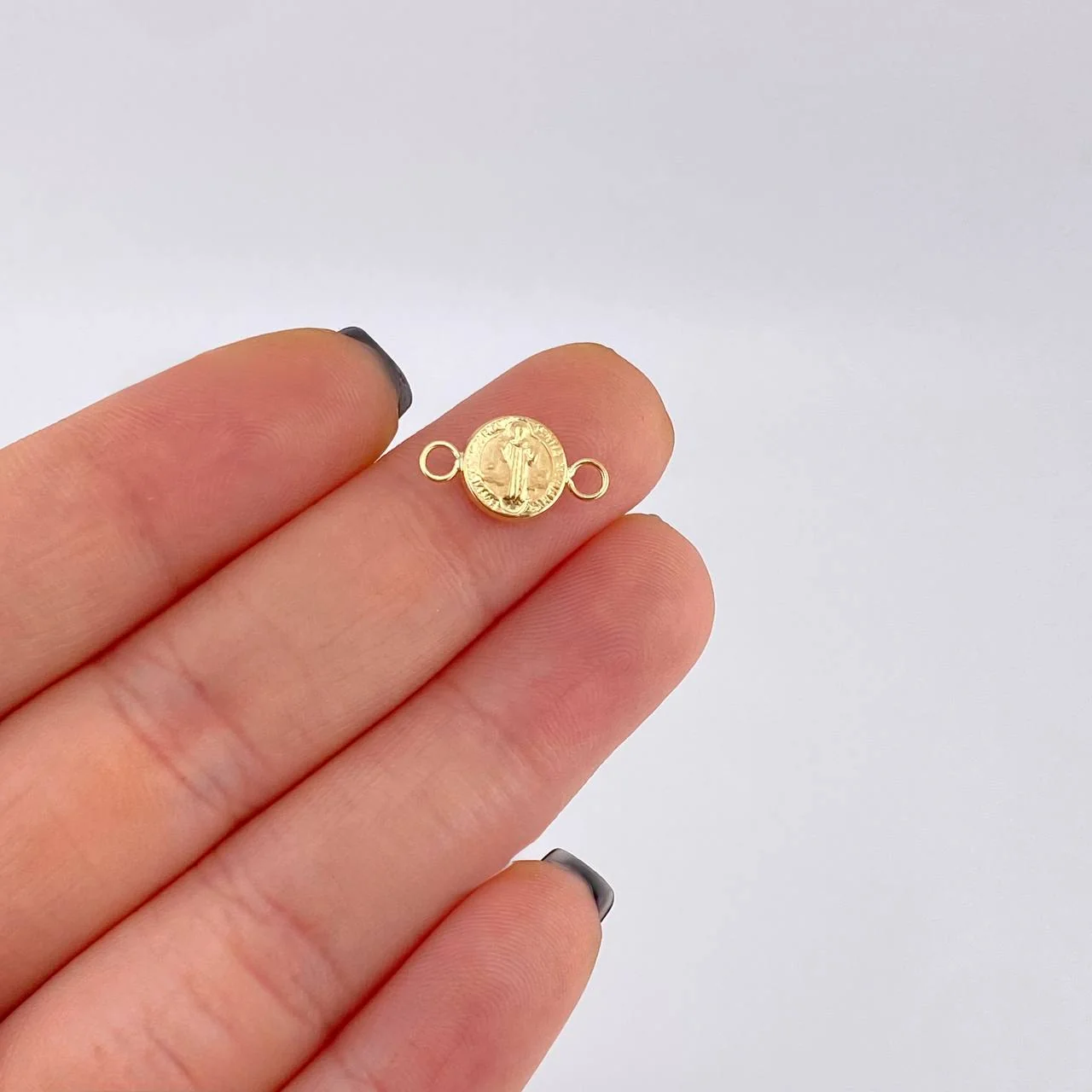 Herraje San Benito Mate 0.45 g / 3/4 in Oro Amarillo 18K - Image 6