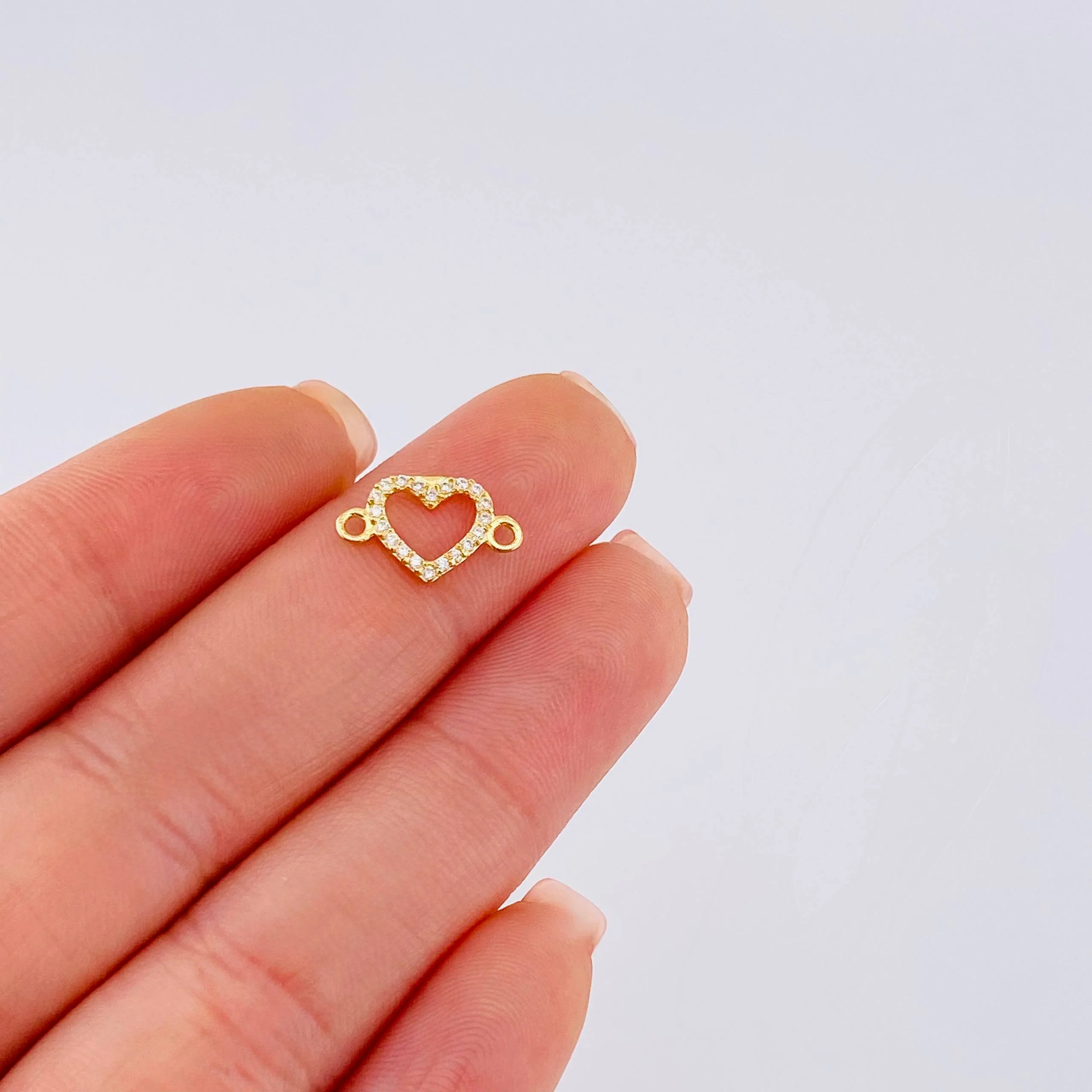 Herraje Silueta Corazón 0.4 g / 1/2 in Oro Amarillo 18K - Image 4
