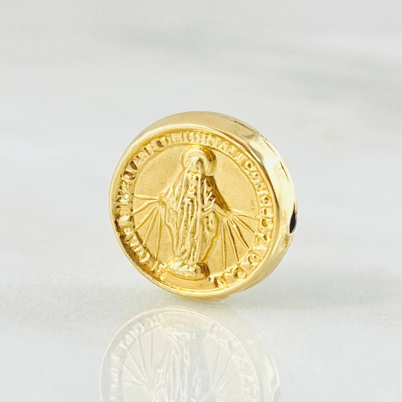 Herraje Tambor Virgen Milagrosa 0.7 g / 1/2 in Oro Amarillo 18K