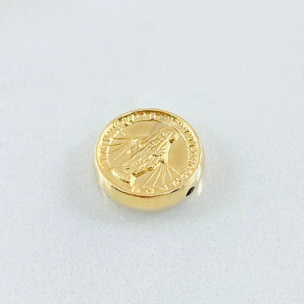 Herraje Tambor Virgen Milagrosa 0.7 g / 1/2 in Oro Amarillo 18K - Image 2