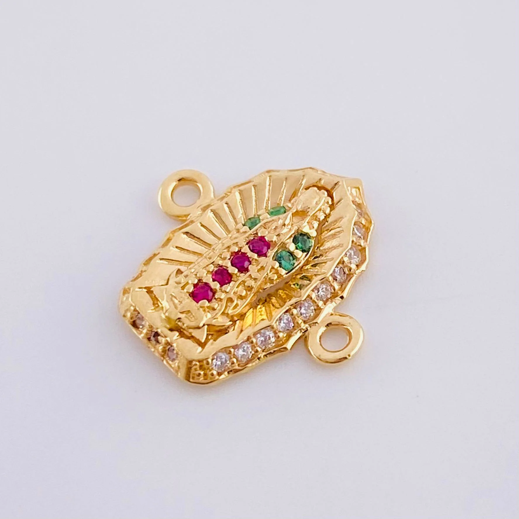 Herraje Virgen De Guadalupe 1.15 g / 1/2 in Oro Amarillo 18K - Image 2