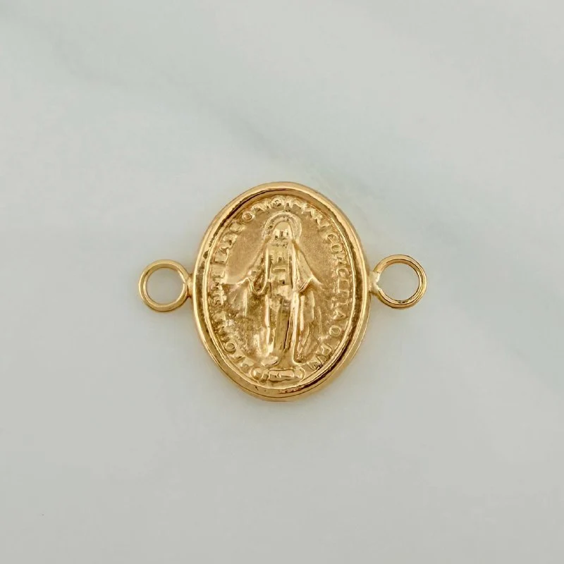 Herraje Virgen Milagrosa 0.6gr / 1/2 in / Oro Amarillo 18K %