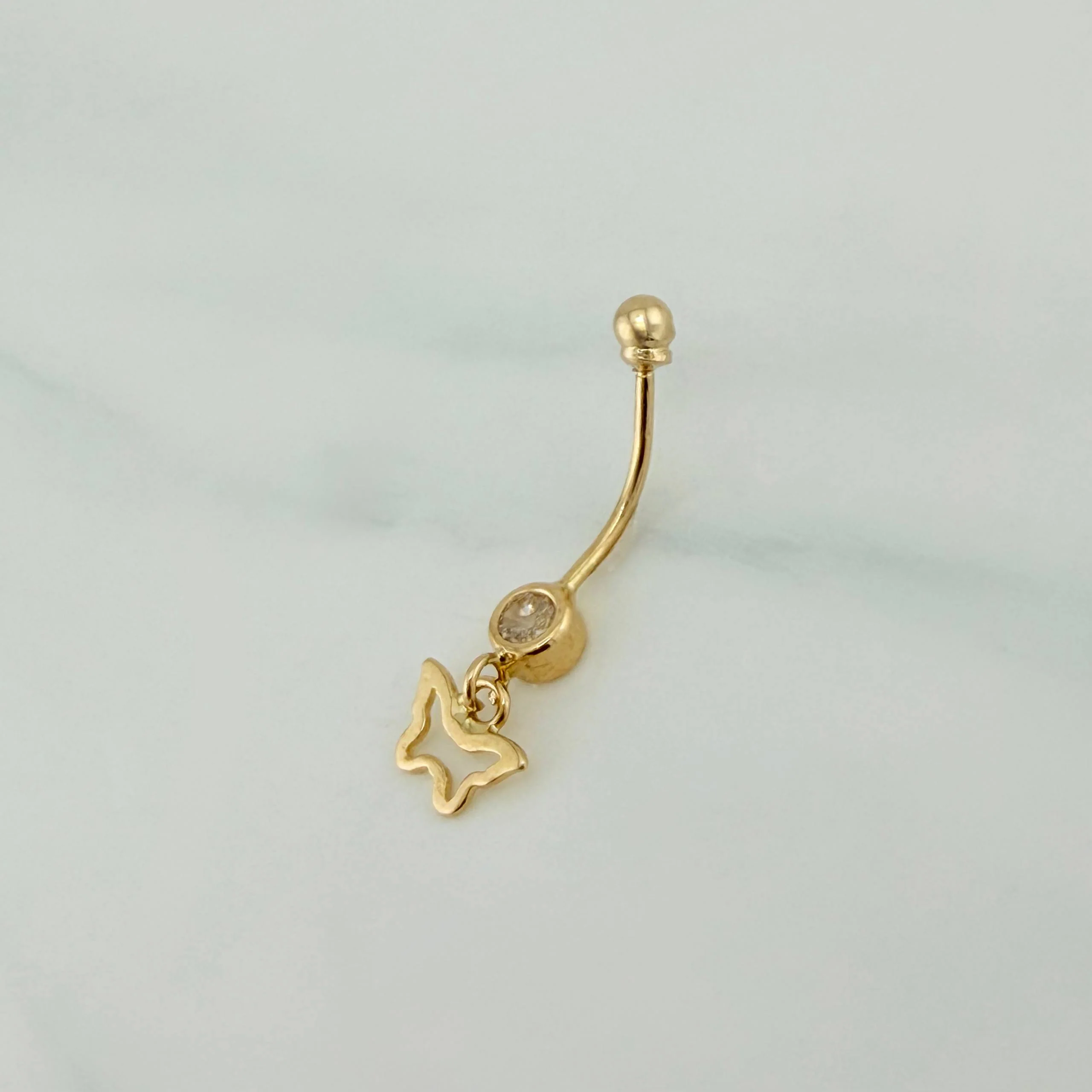 Piercing Bisel Mariposa 0.7 g / 3/4 in Oro Amarillo 18K - Image 3