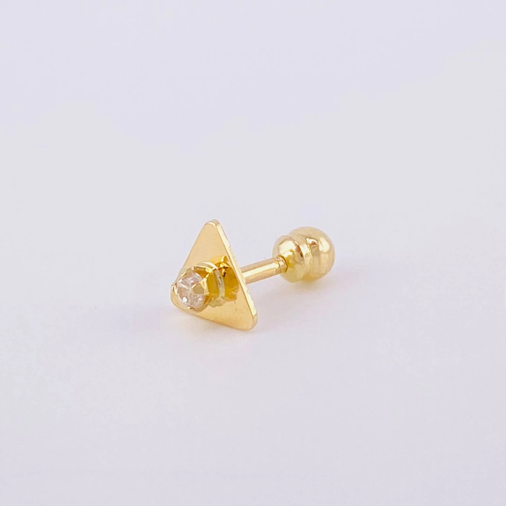 Piercing Chispa Triangulo 0.4 g / 1/4 in Oro Amarillo 18K - Image 2