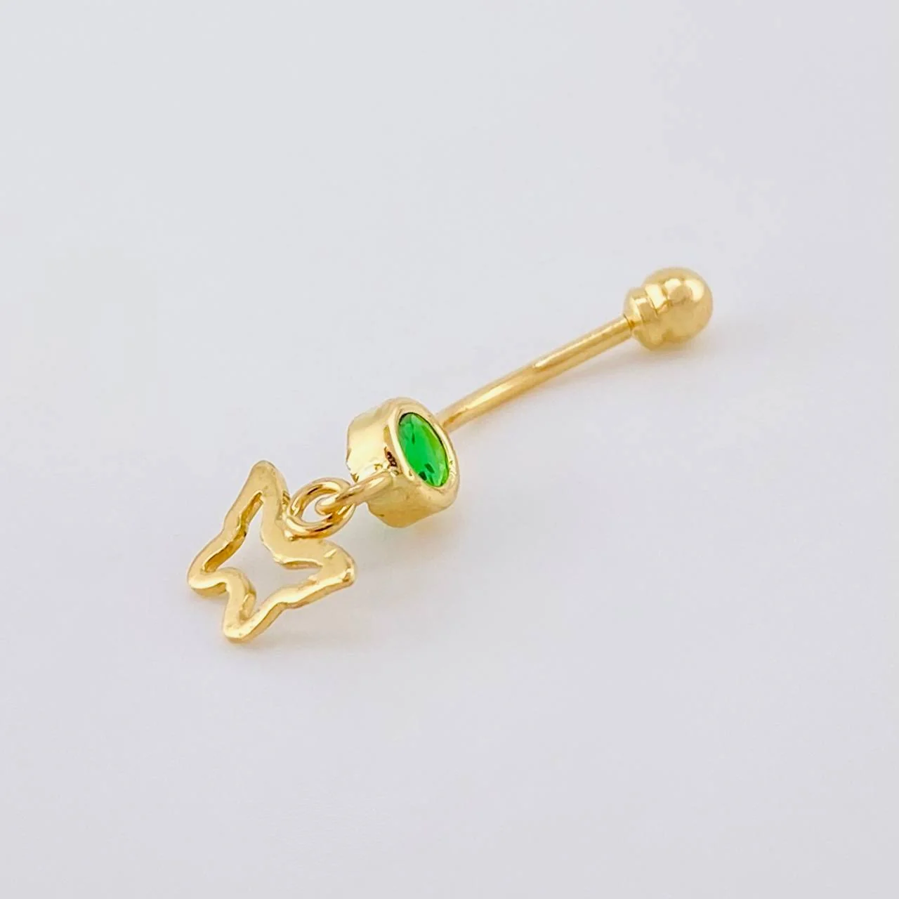 Piercing Mariposa Silueta Colgante 0.6g / 1 in Oro Amarillo 18K - Image 3