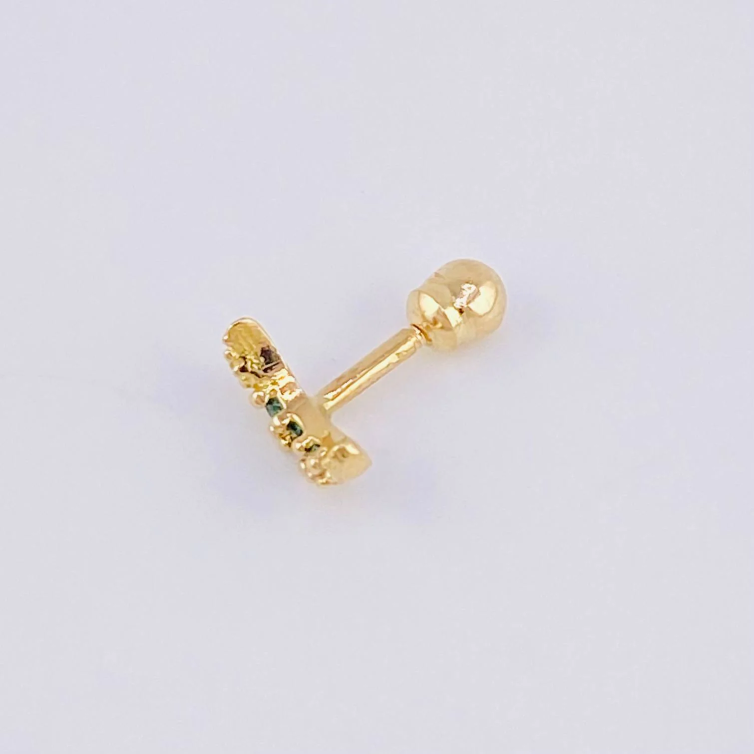 Piercing Media Luna 0.4 g / 1/2 in Oro Amarillo 18K - Image 3