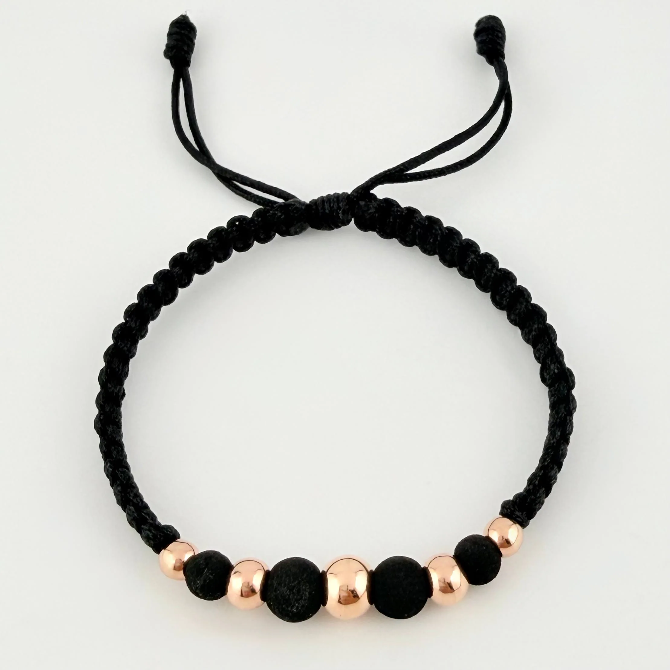 Pulsera Negra Penta Neo 5und / 4mm-5mm-6mm Oro Rosa 18K (A.C) - Image 2