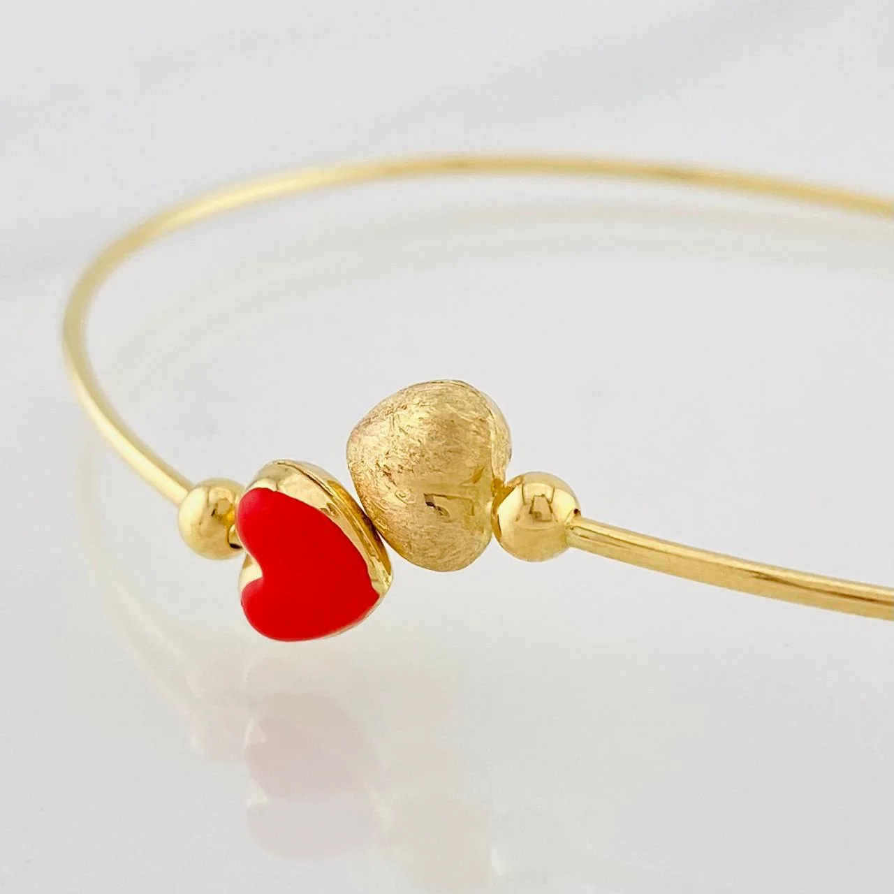Pulso Aro Corazon 3.05g / 6 1/4 in / 1.02mm Oro Amarillo 18K - Image 3