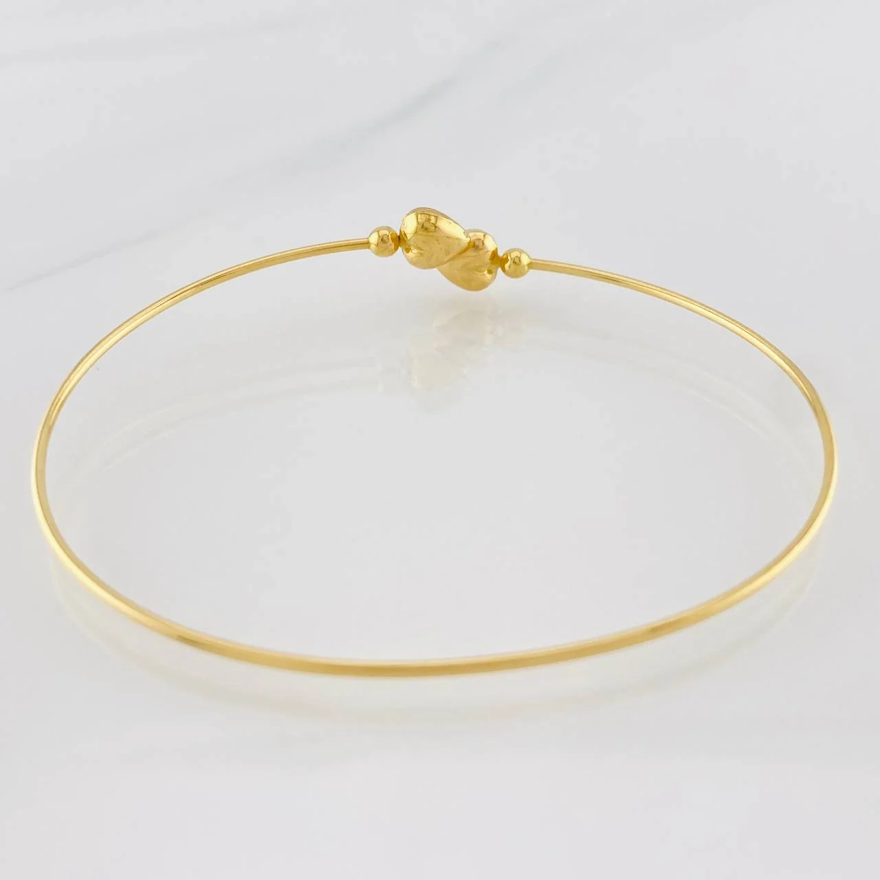 Pulso Aro Corazon 3.05g / 6 1/4 in / 1.02mm Oro Amarillo 18K - Image 4