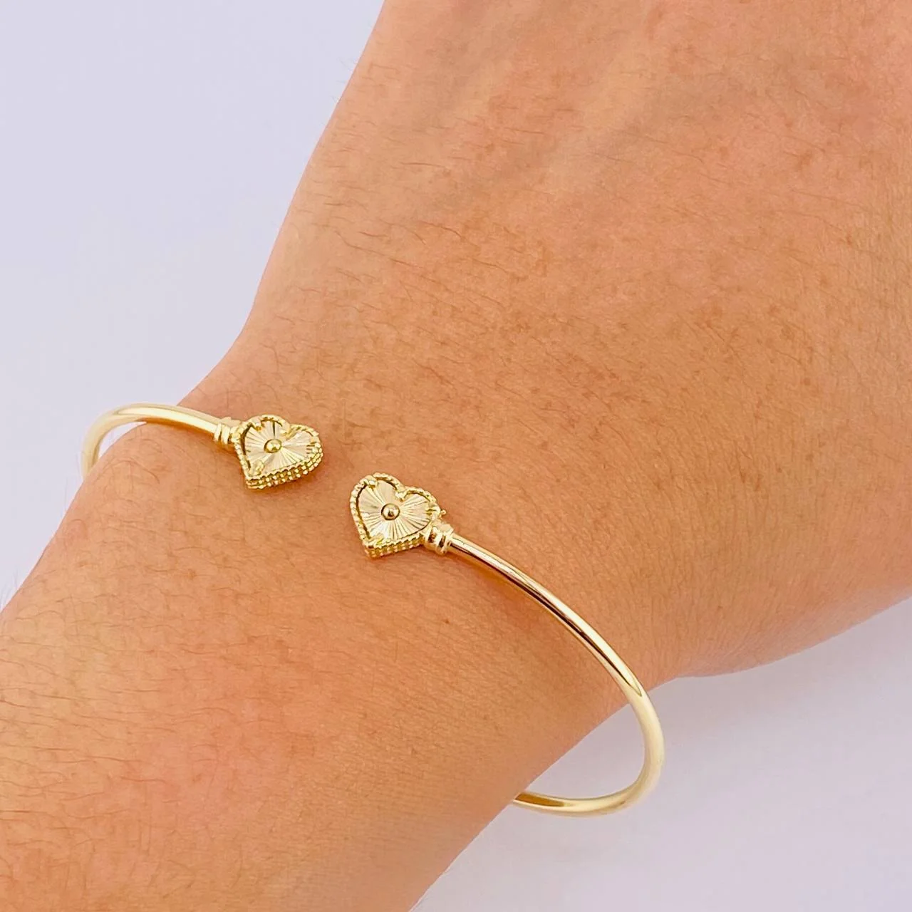 Pulso Aro Corazon Diamantado 3.5 g / 6 3/4 in / 1.8 mm Oro Amarillo 18K - Image 4