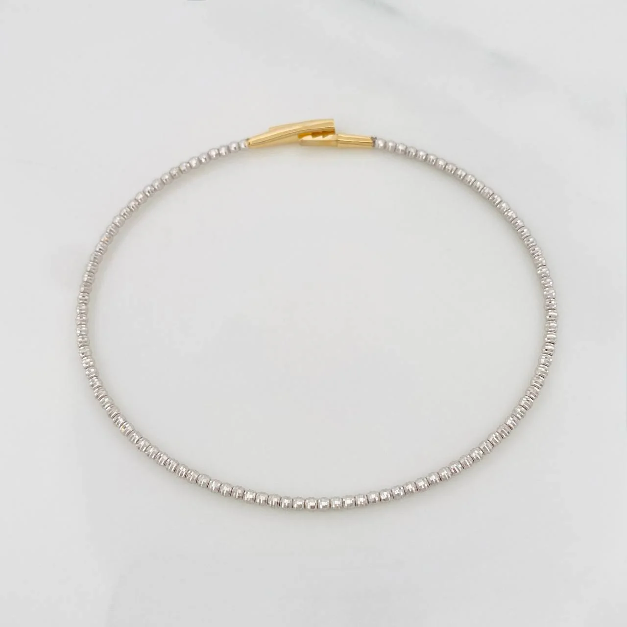 Pulso Aro Diamantado 2.55 g / 6 3/4 in / 1.65 mm Oro Blanco 18K - Image 4