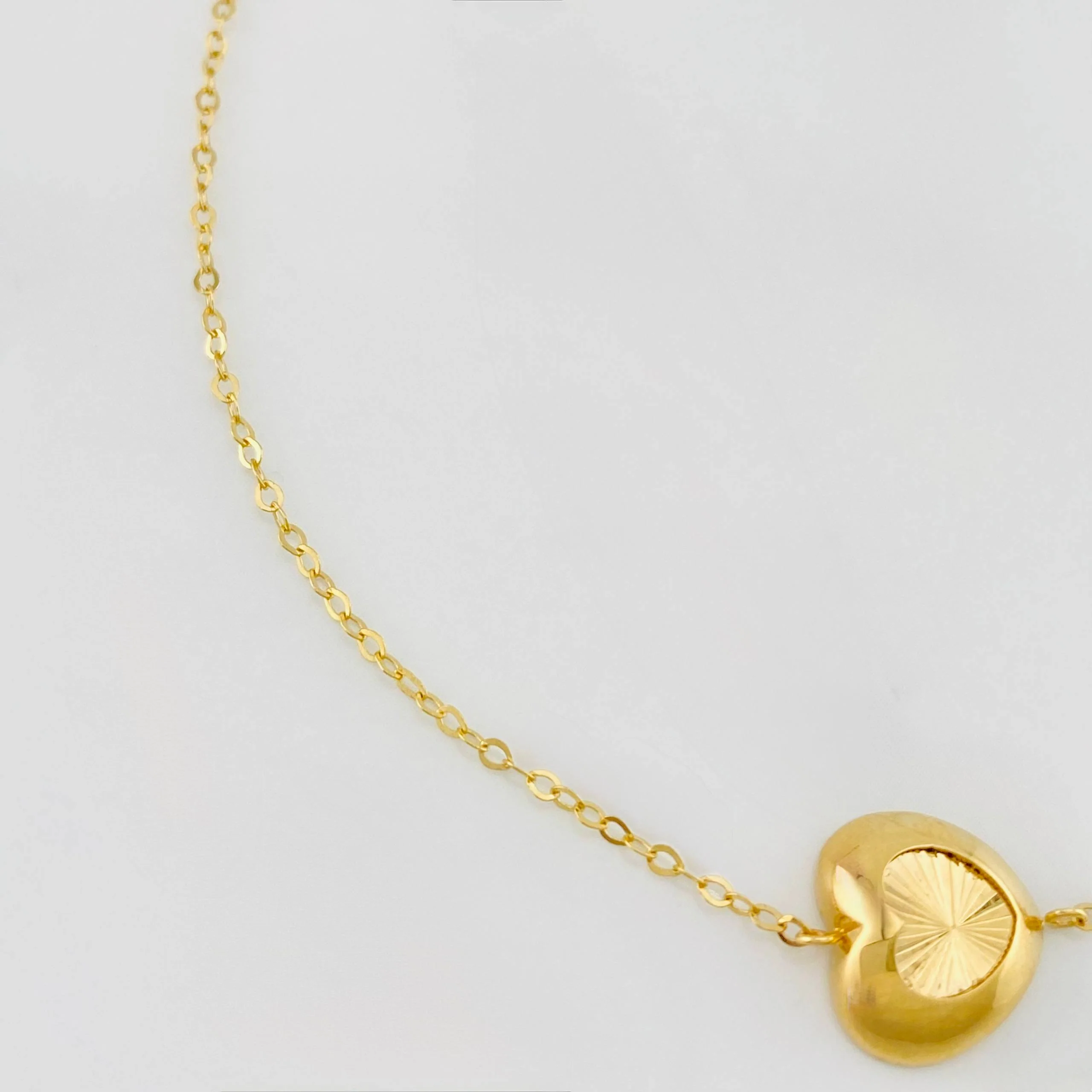 Pulso Aro seguido corazón 1.85g / 7 1/4 in-6 3/4 in / 1.3mm Oro Amarillo 18K - Image 2