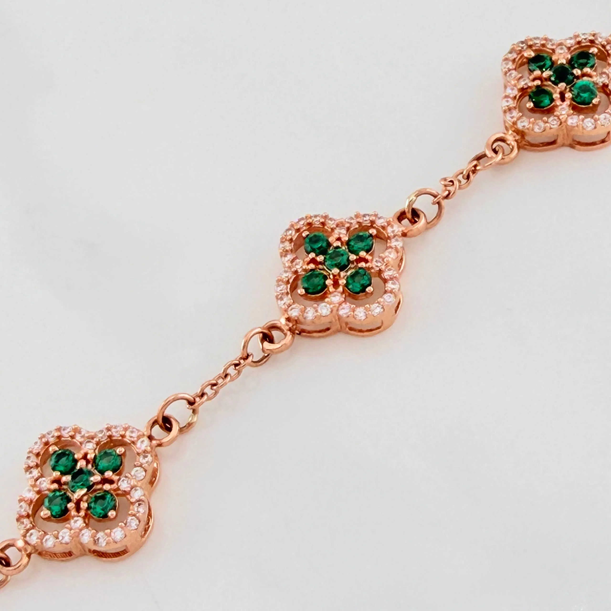 Pulso Aro Seguido Trebol 10.3 g / 8 in / 1 mm Oro Rosa 18K - Image 3