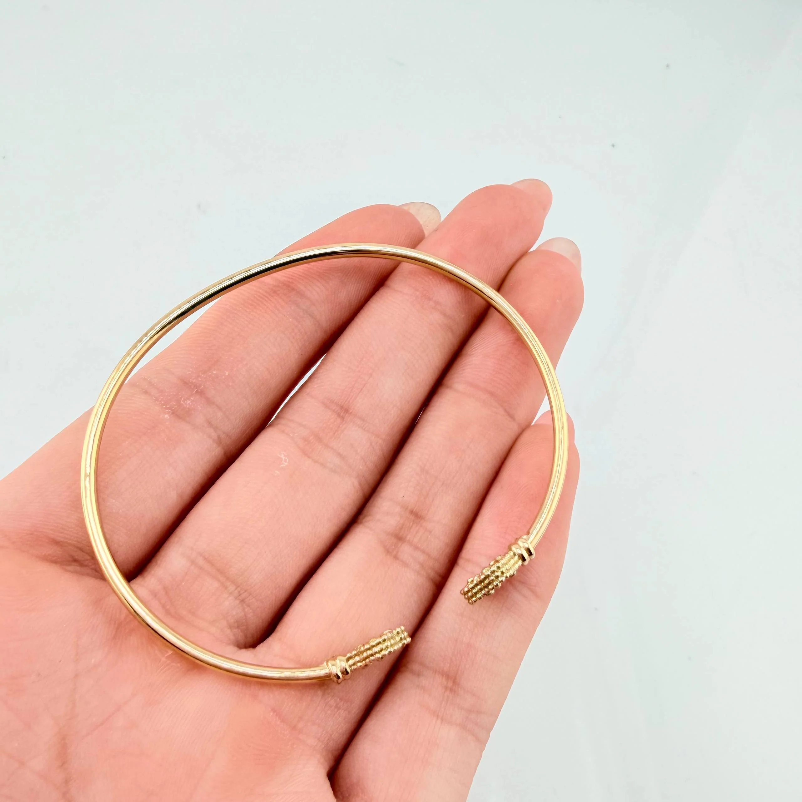 Pulso Aro Trebol Diamatando 3.75gr / 7 in / 1.8mm Oro Amarillo 18K * - Image 3