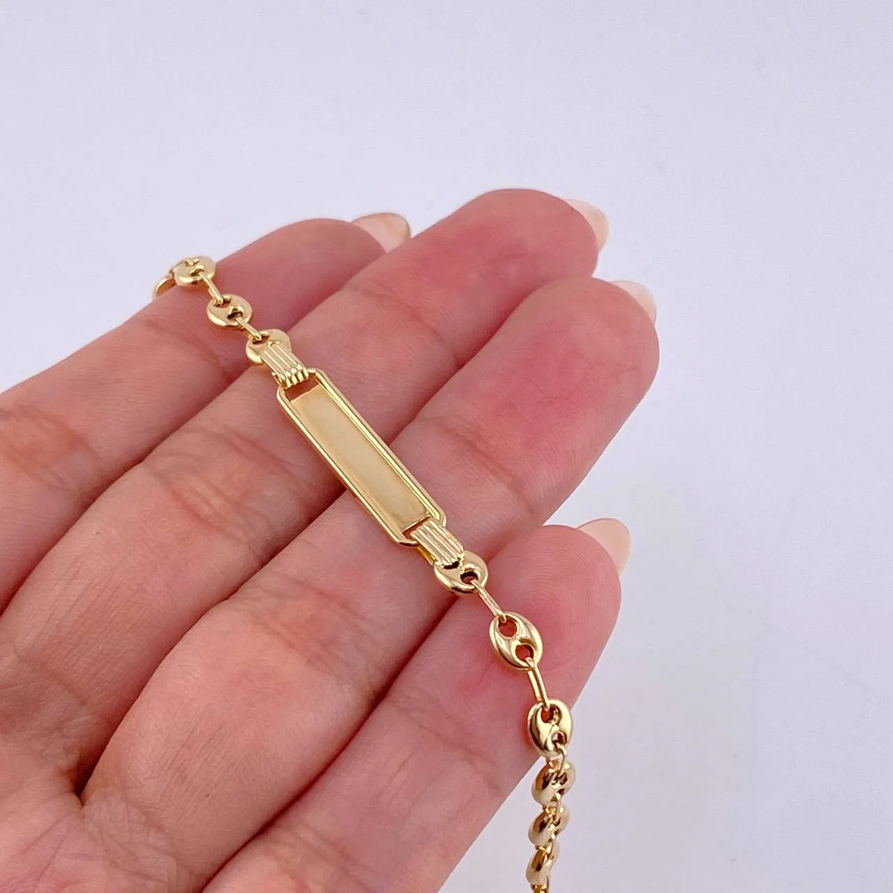 Pulso Bebé Gc Placa Rectangular 2.3 g / 6 1/2 in / 4.1 mm Oro Amarillo 18K - Image 3