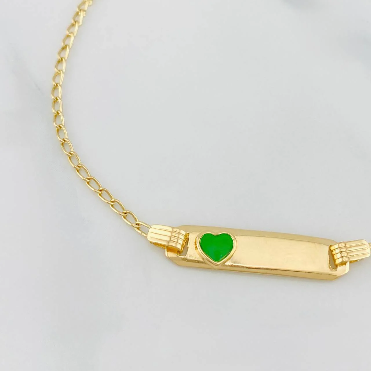 Pulso Bebé Placa Corazon 1.65 g / 6 in / 1.41 mm Oro Amarillo 18K - Image 2