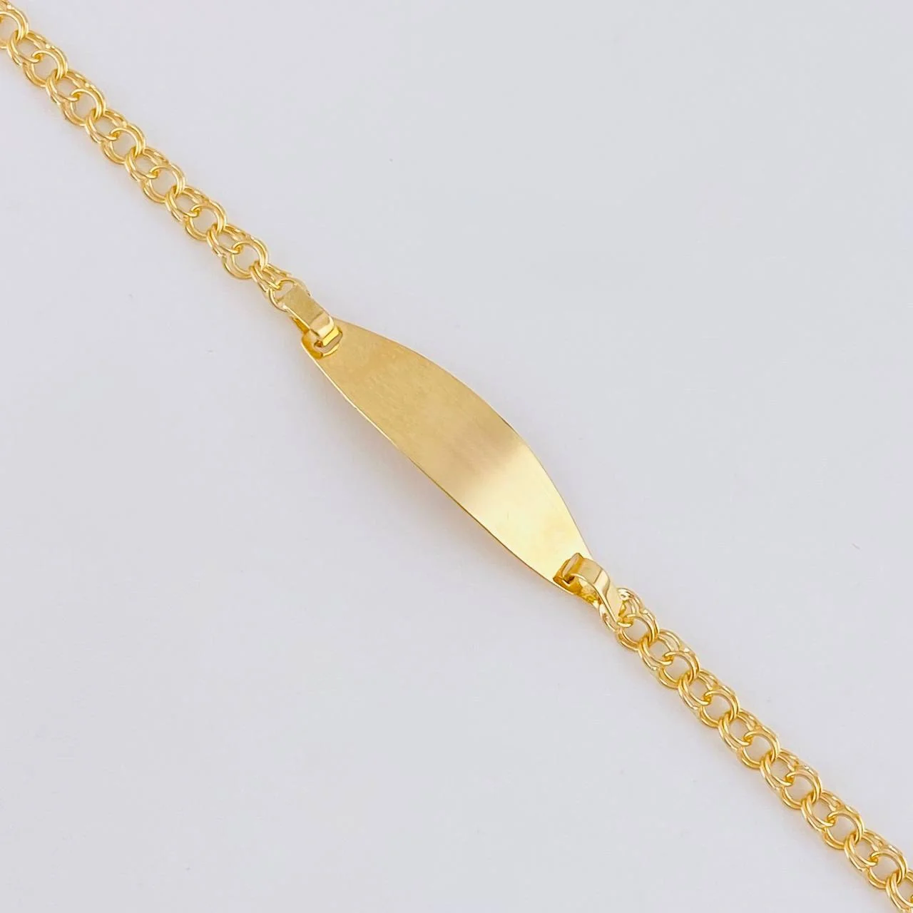 Pulso Bebé Roll-on placa rectangular ovalado 1.3g / 5 3/4 in / 2.2mm Oro Amarillo 18K - Image 2