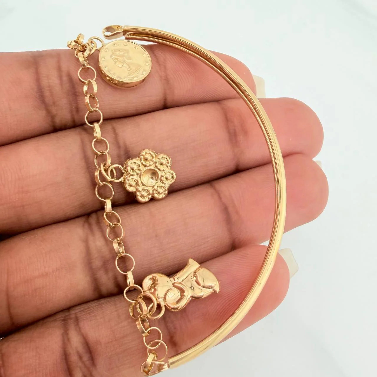 Pulso Charms 5.75gr / 6 3/4 in / 4mm Oro Amarillo 18K % - Image 4