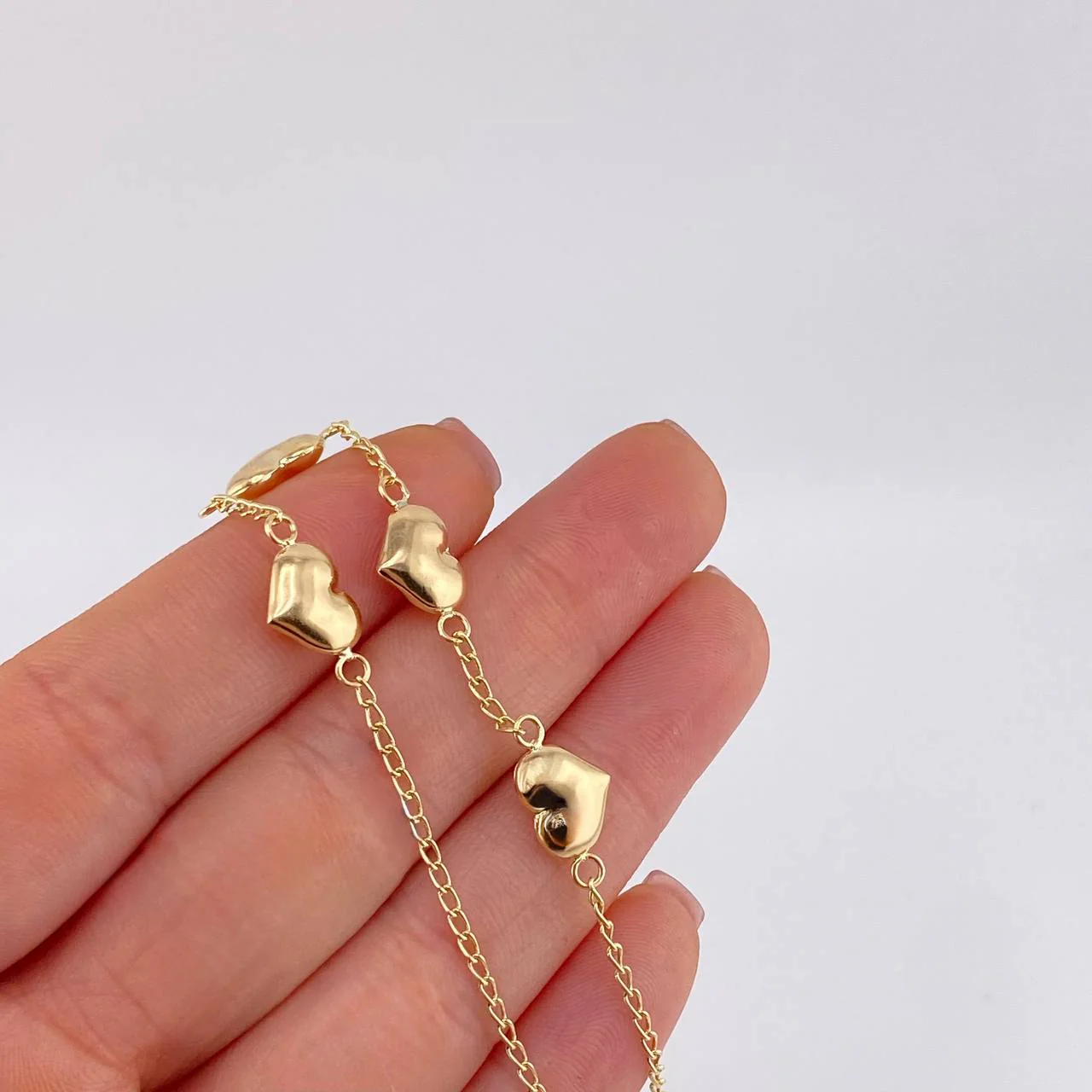 Pulso Cuarteto De Corazones 2.85 g / 7 1/2 in / 1.6 mm Oro Amarillo 18K - Image 3