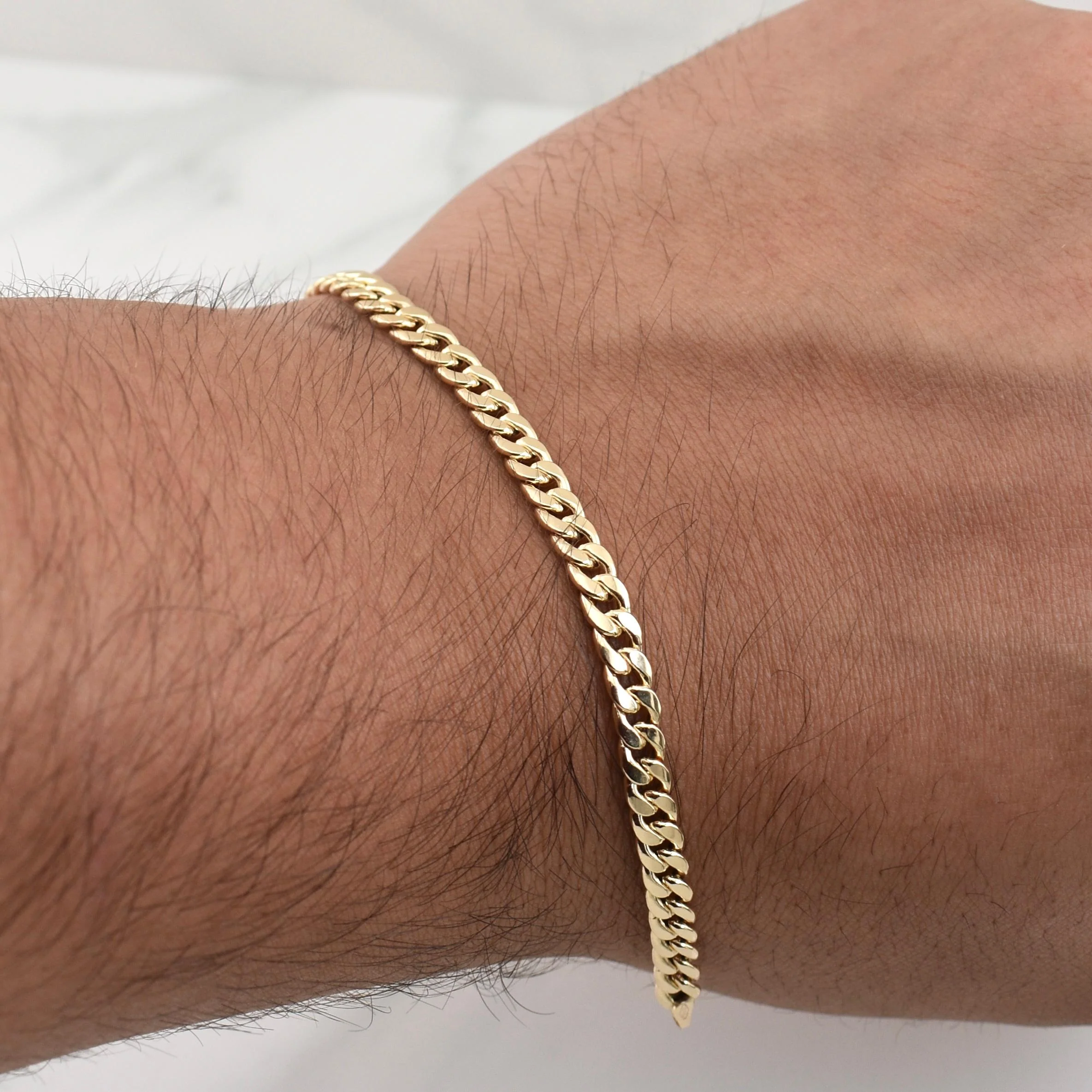Pulso Cubano 1.8 g / 7 1/2 in / 4.3 mm Oro Amarillo 18K - Image 3