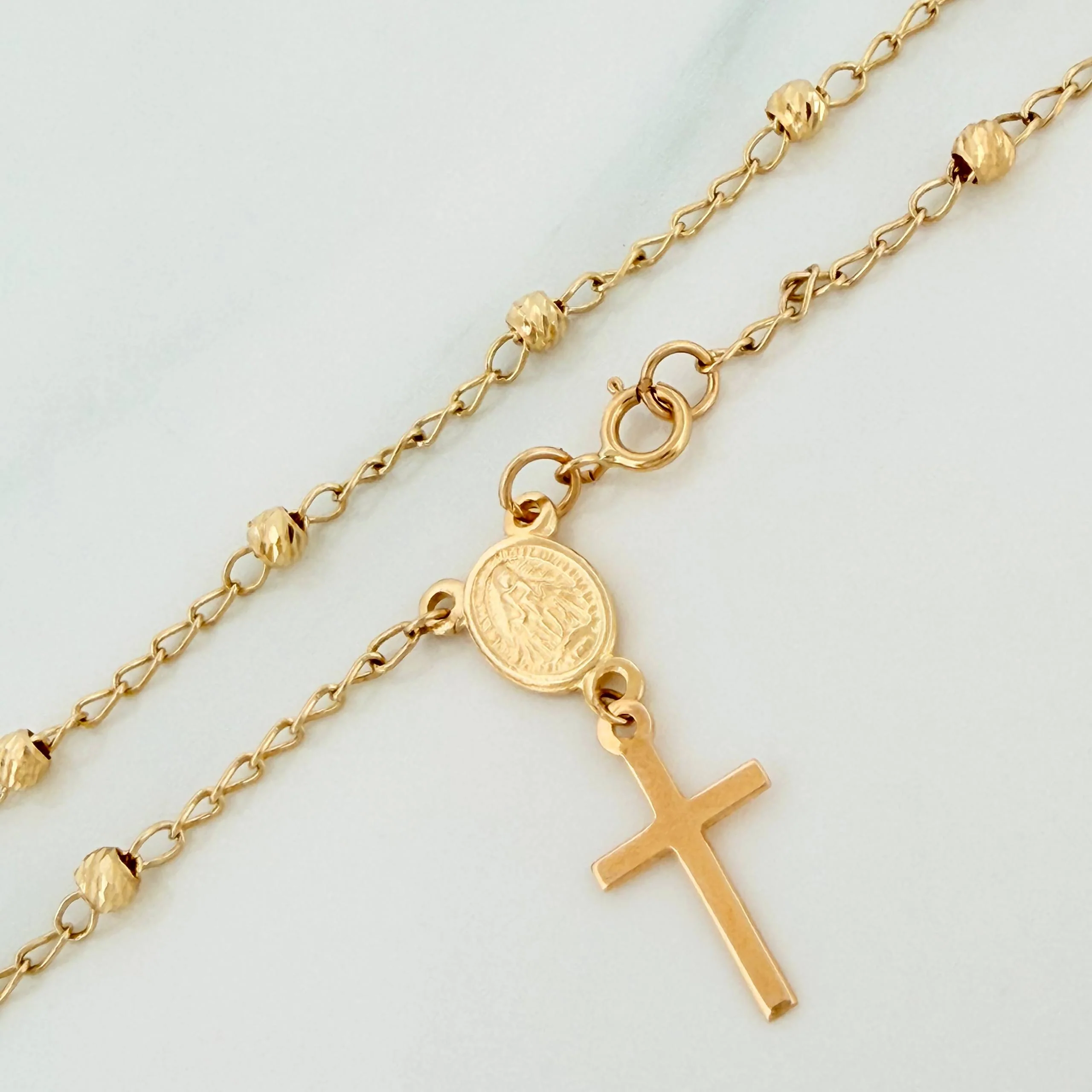 Pulso Denario virgen milagrosa 2.3g / 7 3/4 in / 3mm Tres Oros 18K - Image 3