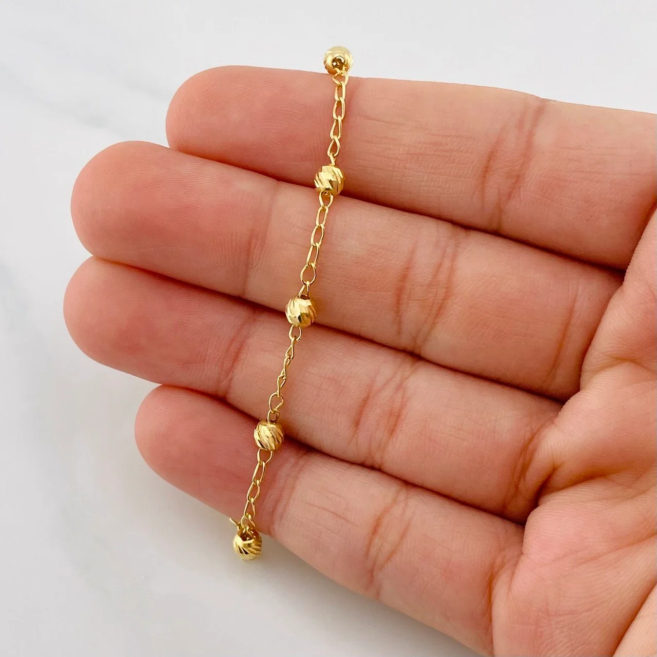 Pulso Denario virgen milagrosa 2.8g / 7 3/4 in / 3.6mm Oro Amarillo 18K - Image 4