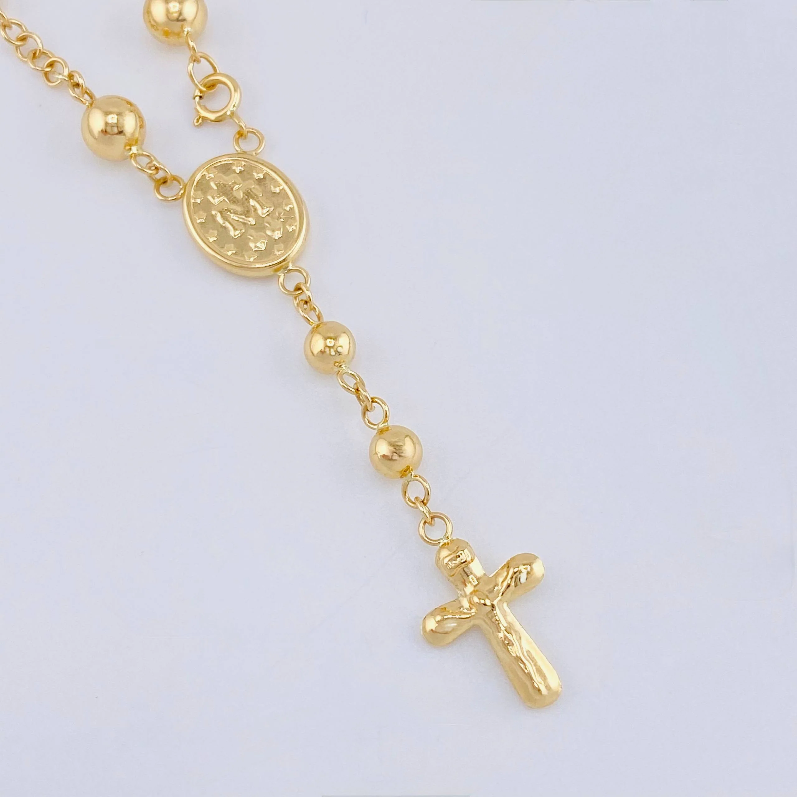 Pulso Denario Virgen Milagrosa 3.55gr / 7 in / 3.85mm Oro Amarillo 18K - Image 3