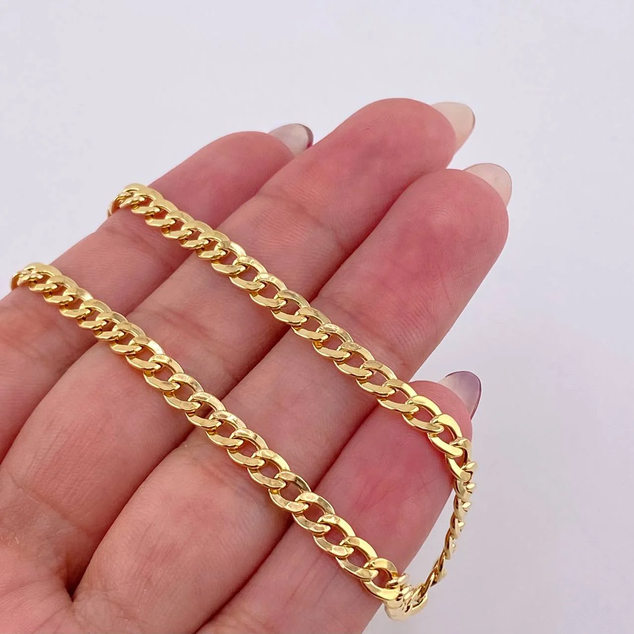 Pulso Figaro 2.45gr / 7 3/4 in / 4.5mm Oro Amarillo +1 18K - Image 3