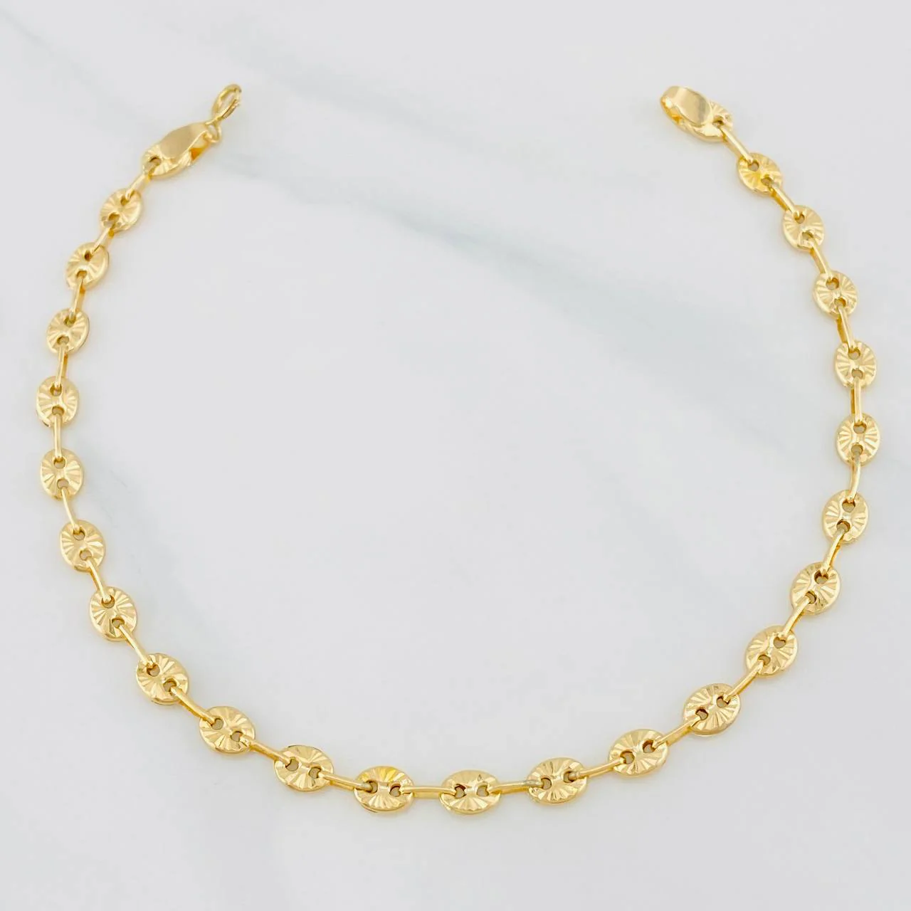 Pulso Gc Diamantado 2.85g / 8 in / 3.9mm Oro Amarillo 18K